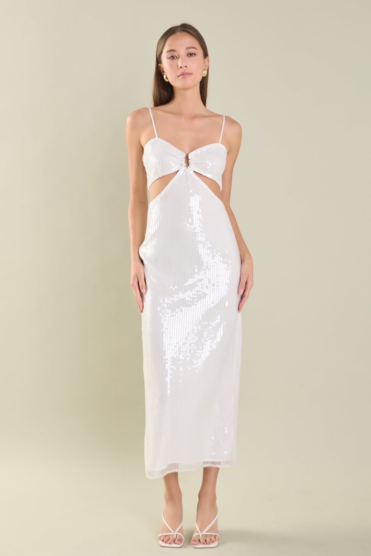 ENDLESS ROSE - Emma Sequin Cut Out Midi Dress - DRESSES available at Objectrare