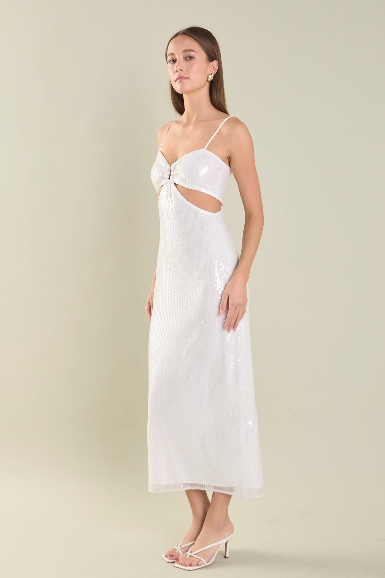 ENDLESS ROSE - Emma Sequin Cut Out Midi Dress - DRESSES available at Objectrare
