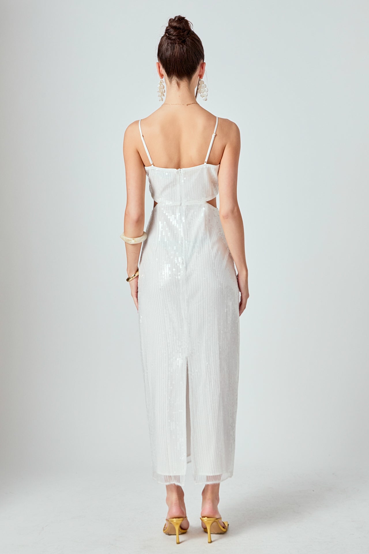 ENDLESS ROSE - Emma Sequin Cut Out Midi Dress - DRESSES available at Objectrare
