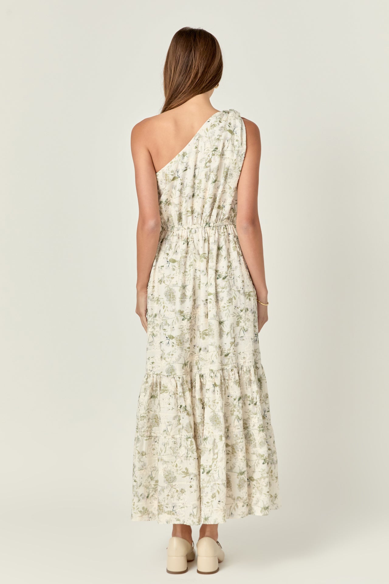ENGLISH FACTORY - Floral Embroidery One Shoulder Maxi Dress - DRESSES available at Objectrare
