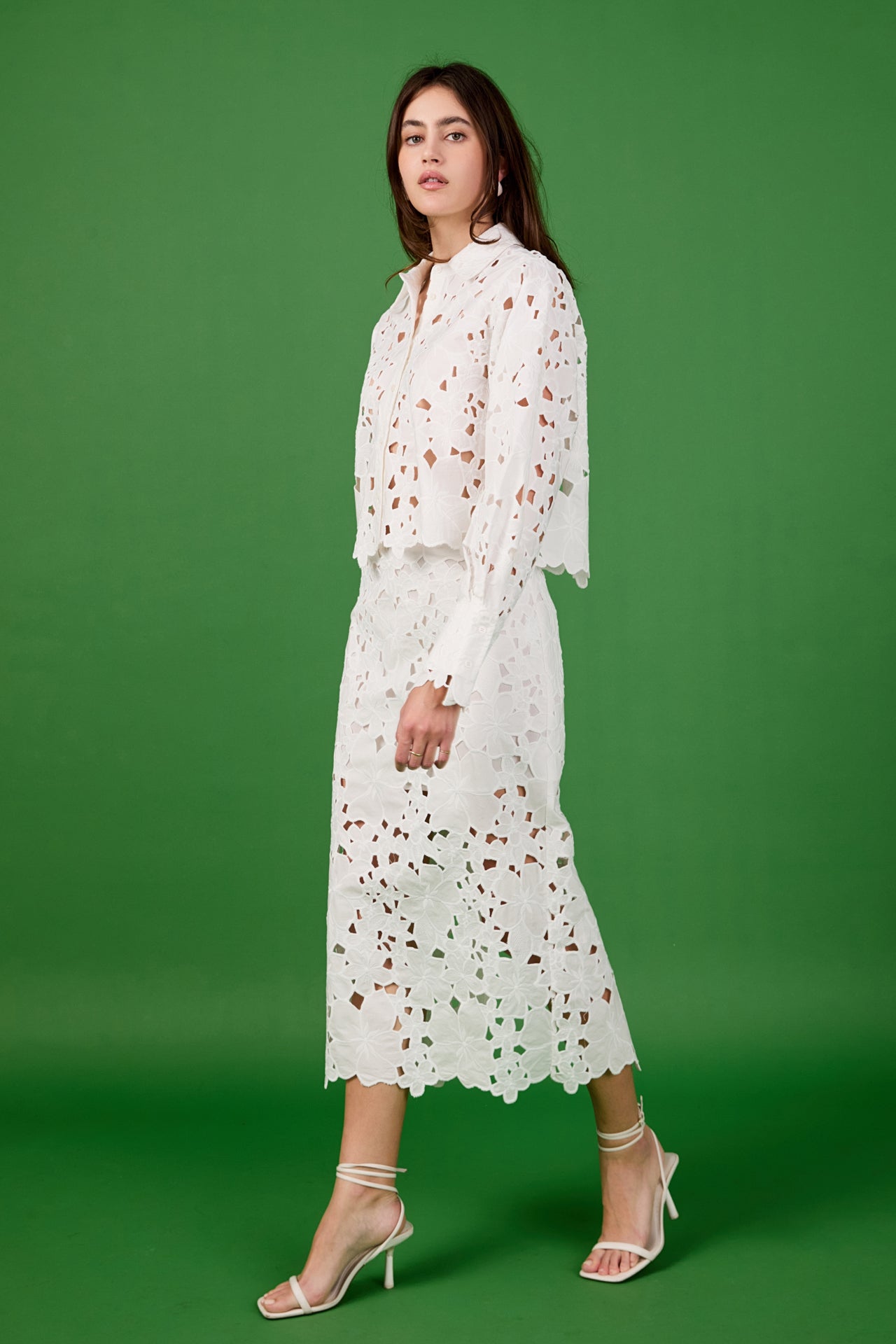 Lace Midi Skirt