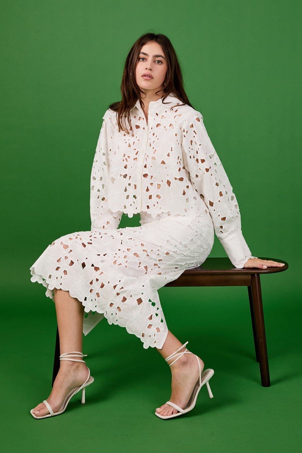 ENDLESS ROSE - Lace Midi Skirt - SKIRTS available at Objectrare
