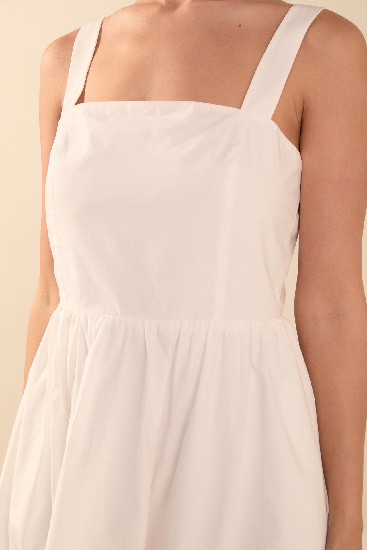 ENDLESS ROSE - Square neckline shoulder straps mini Dress - DRESSES available at Objectrare