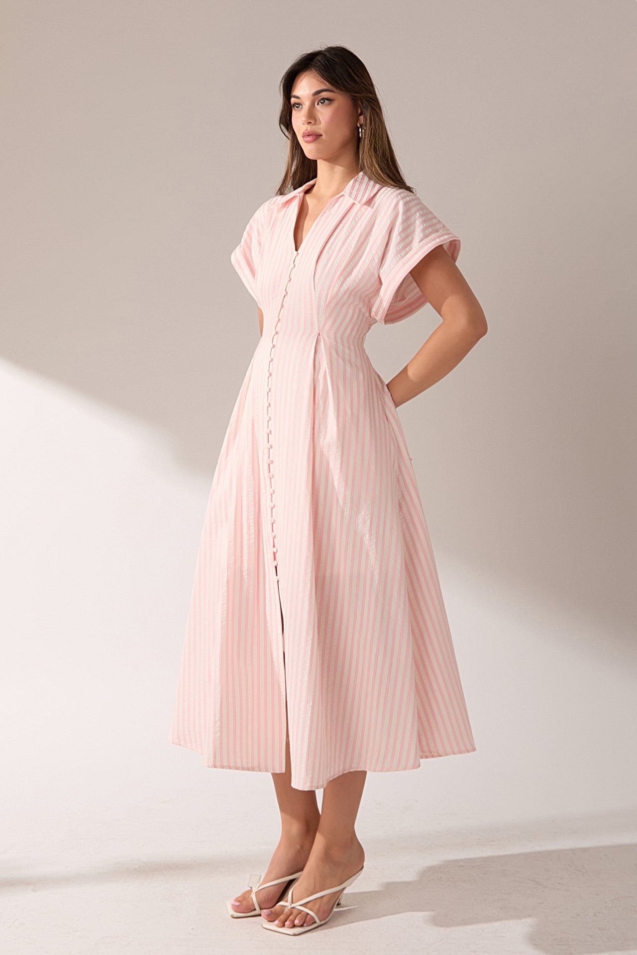 ENGLISH FACTORY - The Vivienne Stripe Dress - DRESSES available at Objectrare