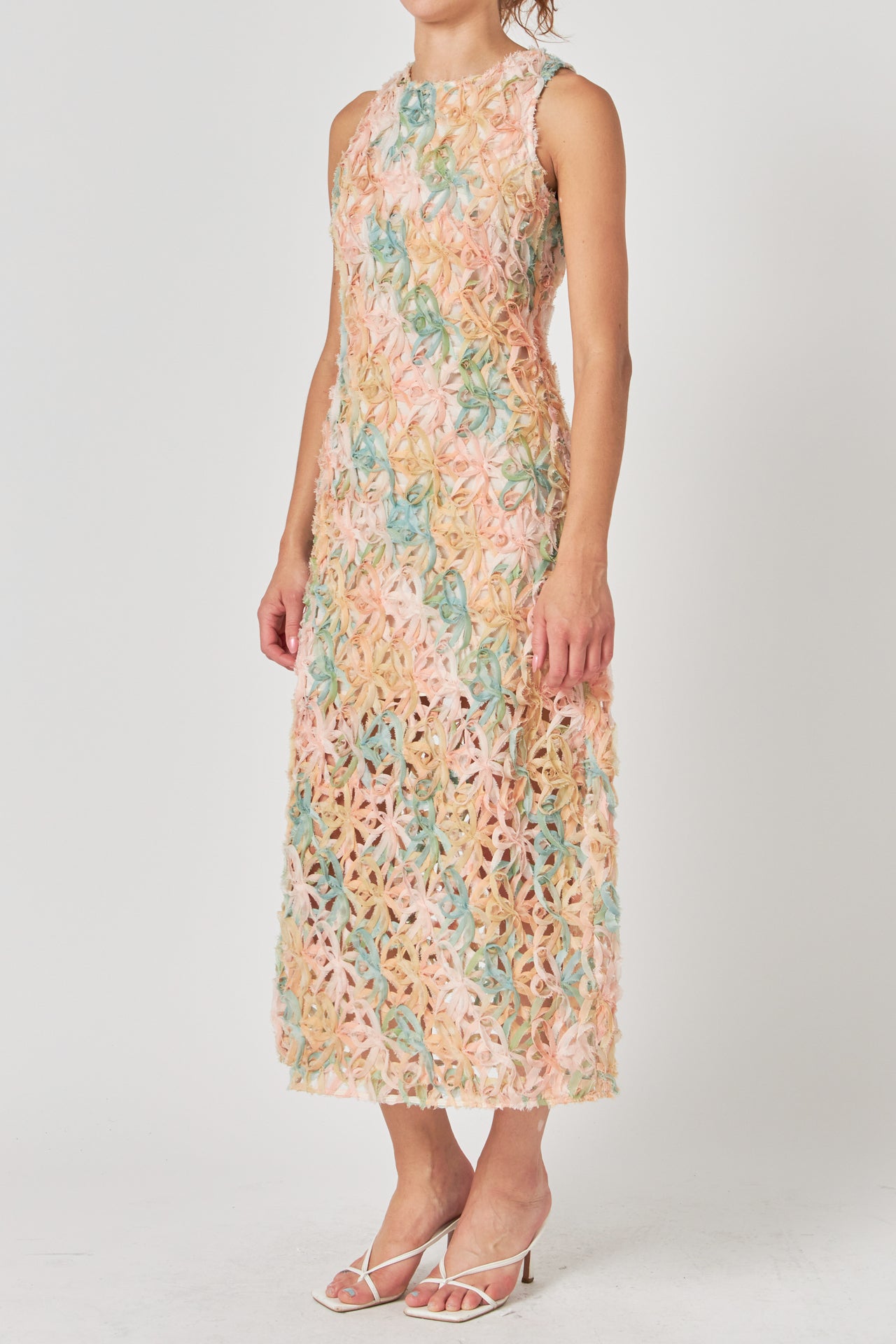 ENDLESS ROSE - Textured Sleeveless Maxi Dress - DRESSES available at Objectrare