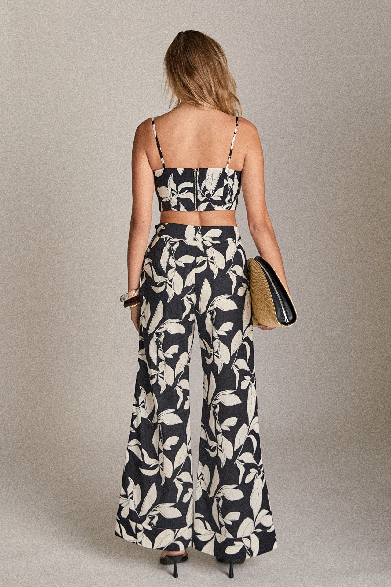 ENGLISH FACTORY - Bow Detail Printed Crop Top - TOPS available at Objectrare