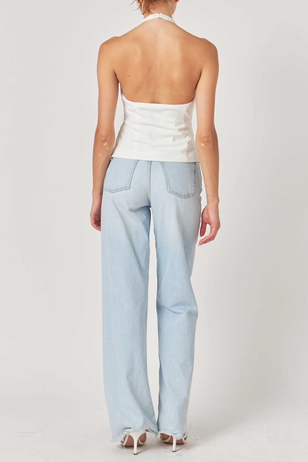 Harper Bow Tie Up Detail Halter Top