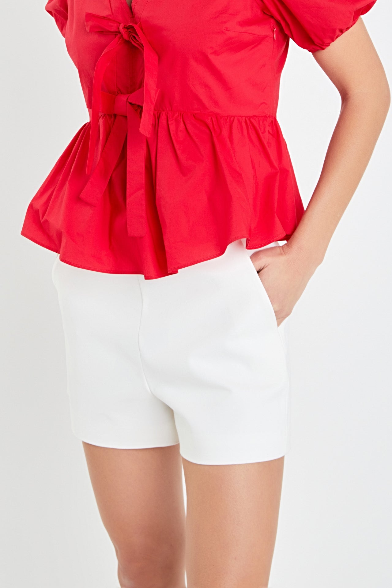 ENGLISH FACTORY - High Waisted Mini Shorts - SHORTS available at Objectrare