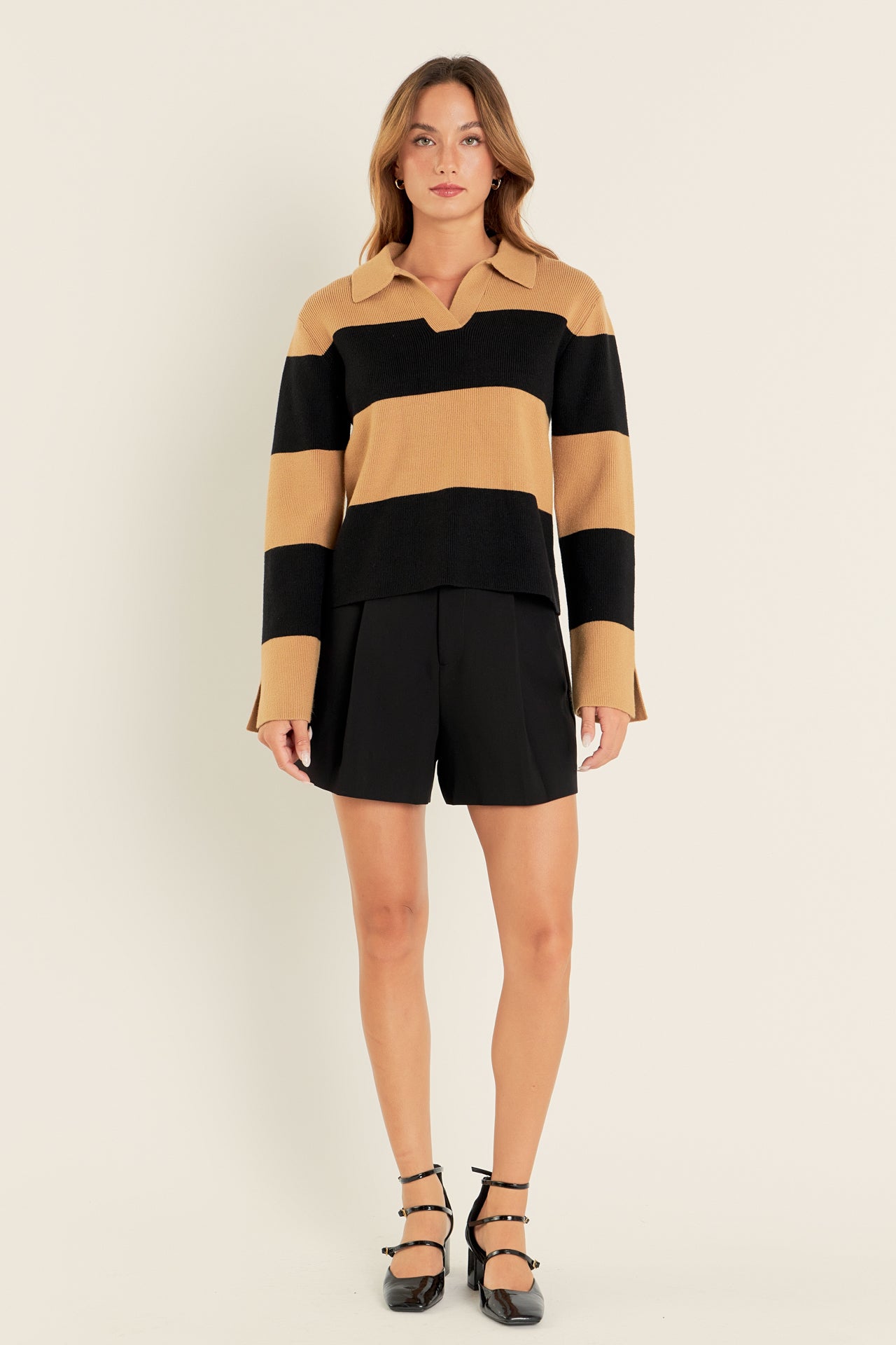 ENGLISH FACTORY - Pleated High Waisted Shorts - SHORTS available at Objectrare