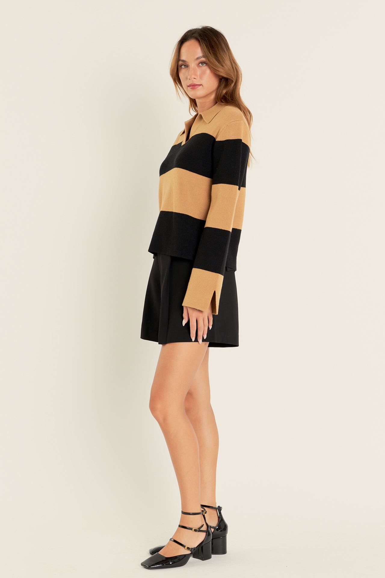 ENGLISH FACTORY - Pleated High Waisted Shorts - SHORTS available at Objectrare