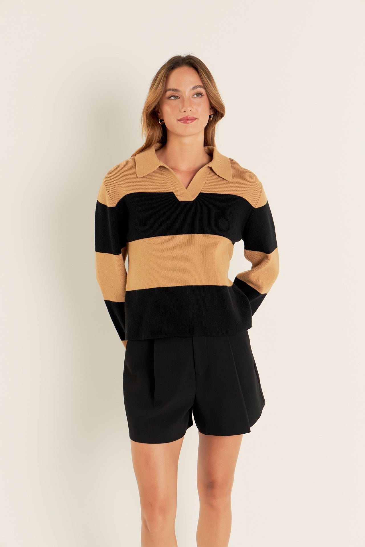 ENGLISH FACTORY - Pleated High Waisted Shorts - SHORTS available at Objectrare