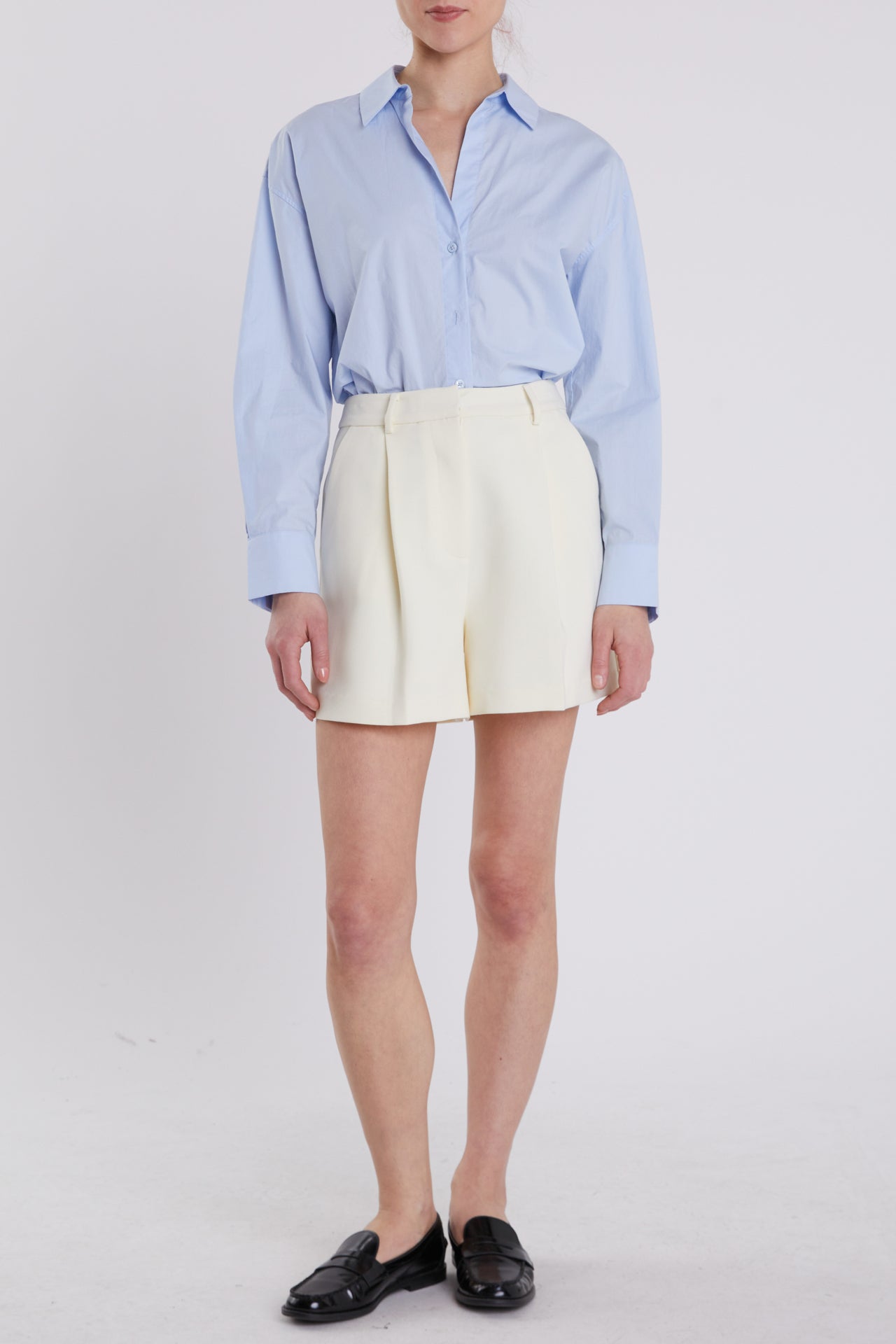 ENGLISH FACTORY - Pleated High Waisted Shorts - SHORTS available at Objectrare