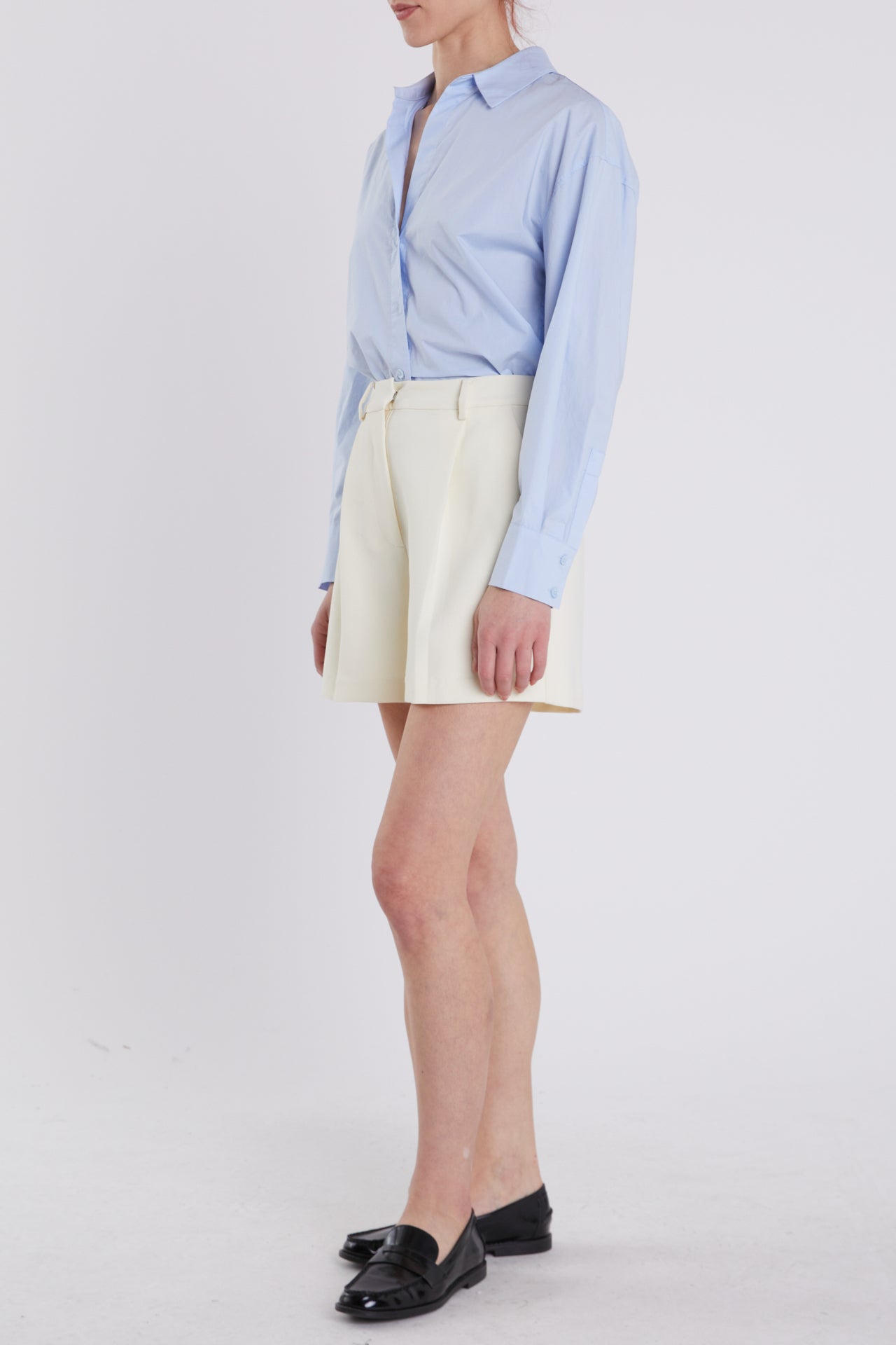 ENGLISH FACTORY - Pleated High Waisted Shorts - SHORTS available at Objectrare