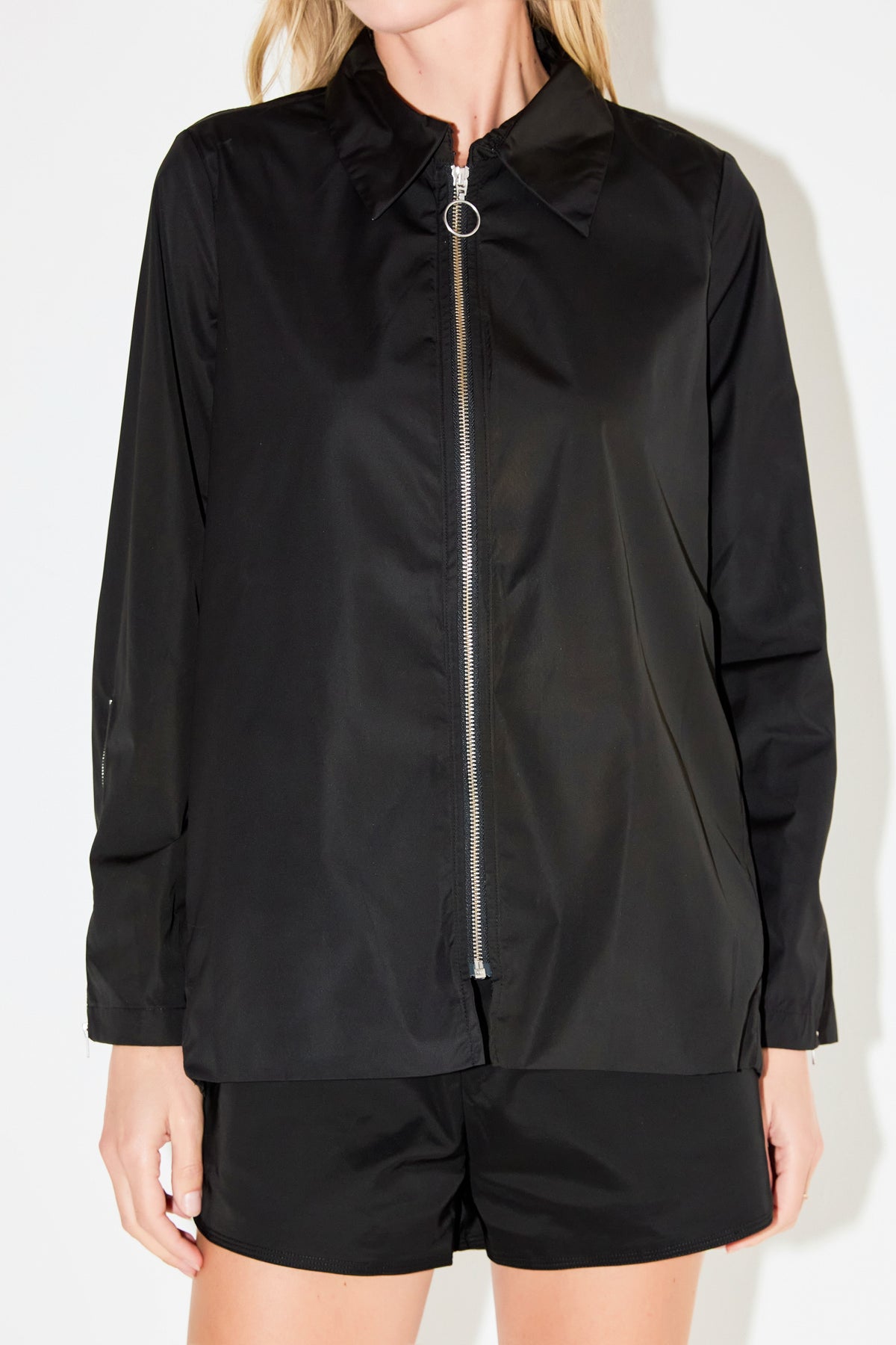GREY LAB - Nylon Jacket with O-ring Zipper - JACKETS available at Objectrare
