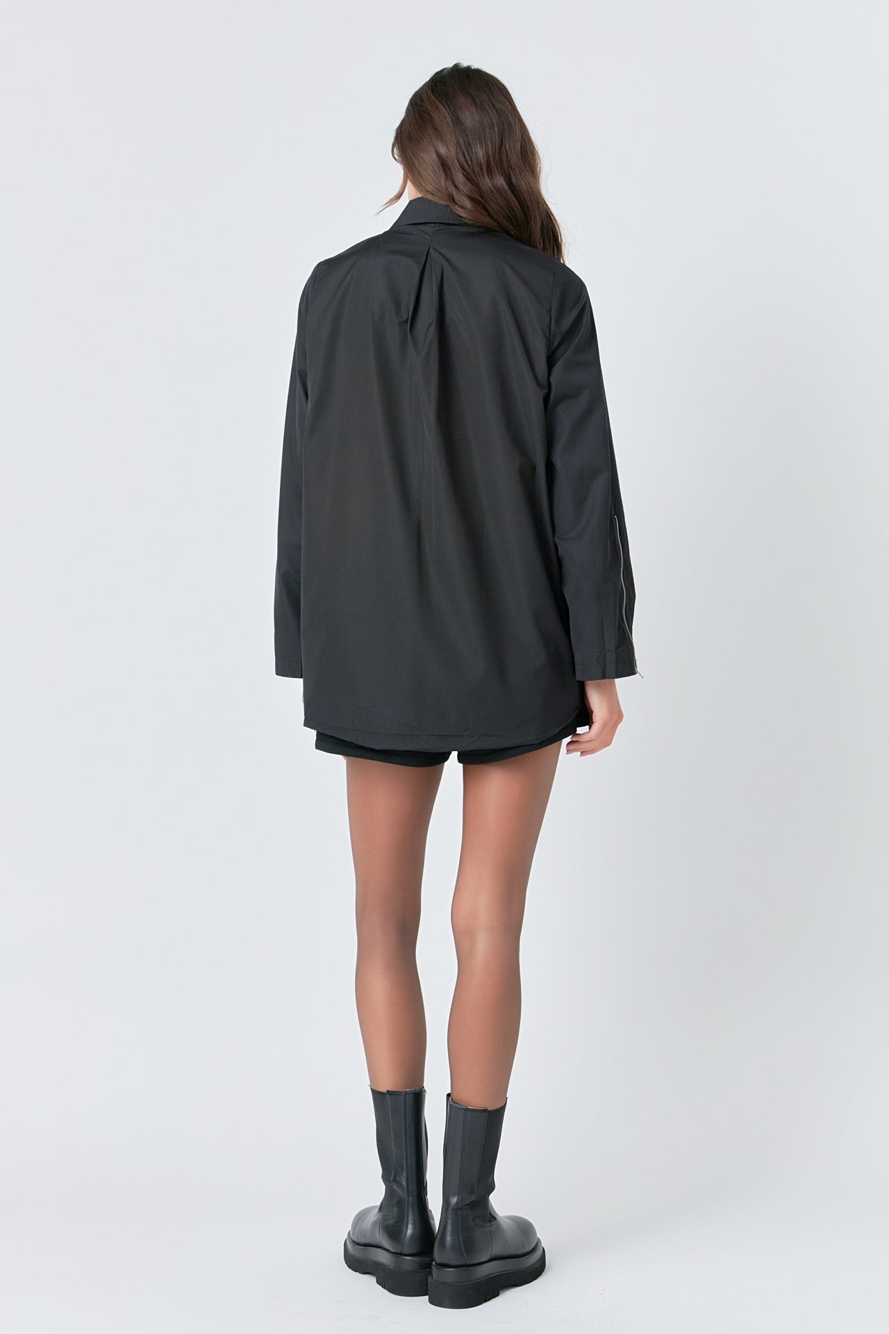 GREY LAB - Nylon Jacket with O-ring Zipper - JACKETS available at Objectrare