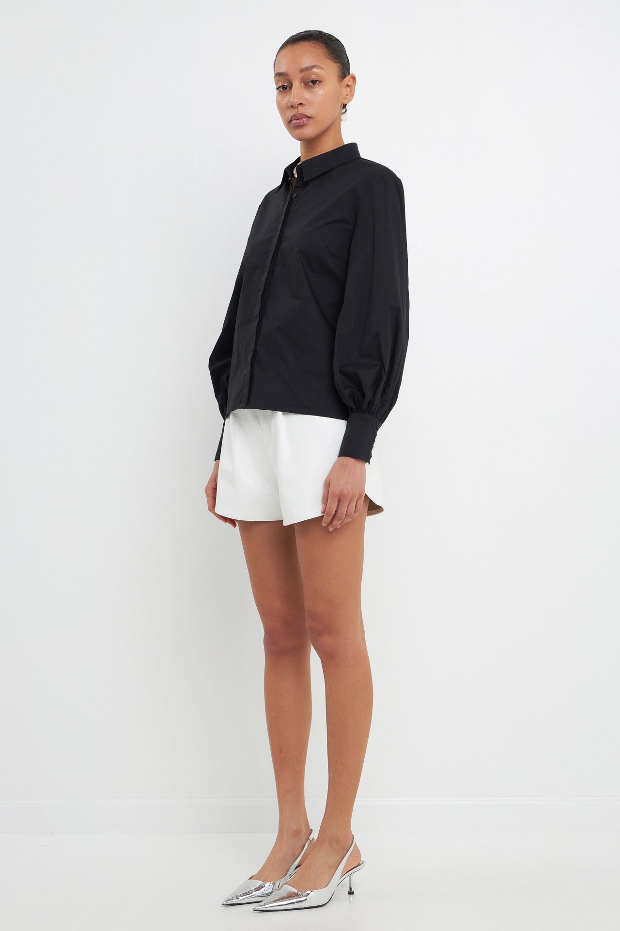 GREY LAB - Backless Long Sleeve Shirt - SHIRTS & BLOUSES available at Objectrare