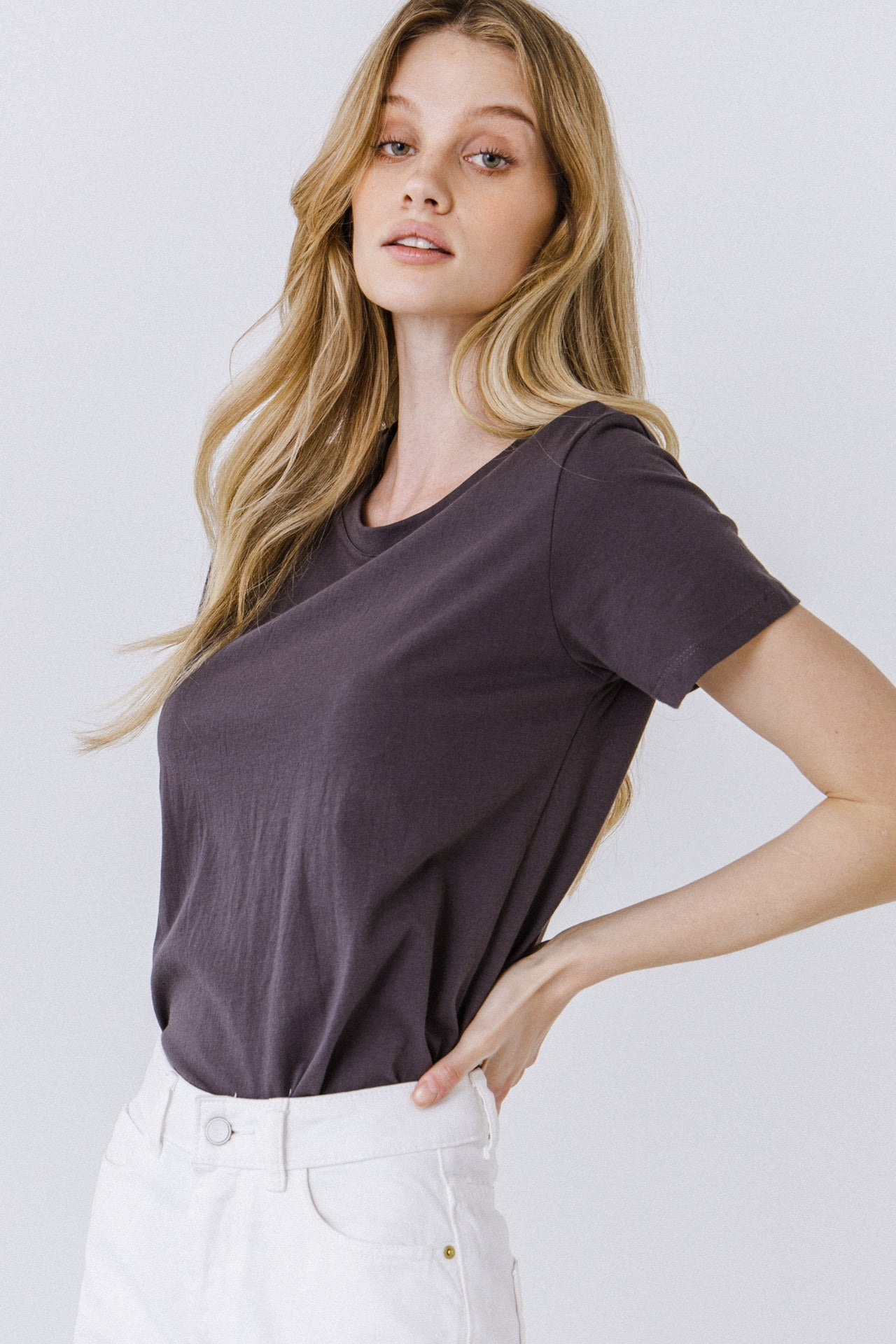 GREY LAB - Classic Round Neck Tee - TOPS available at Objectrare
