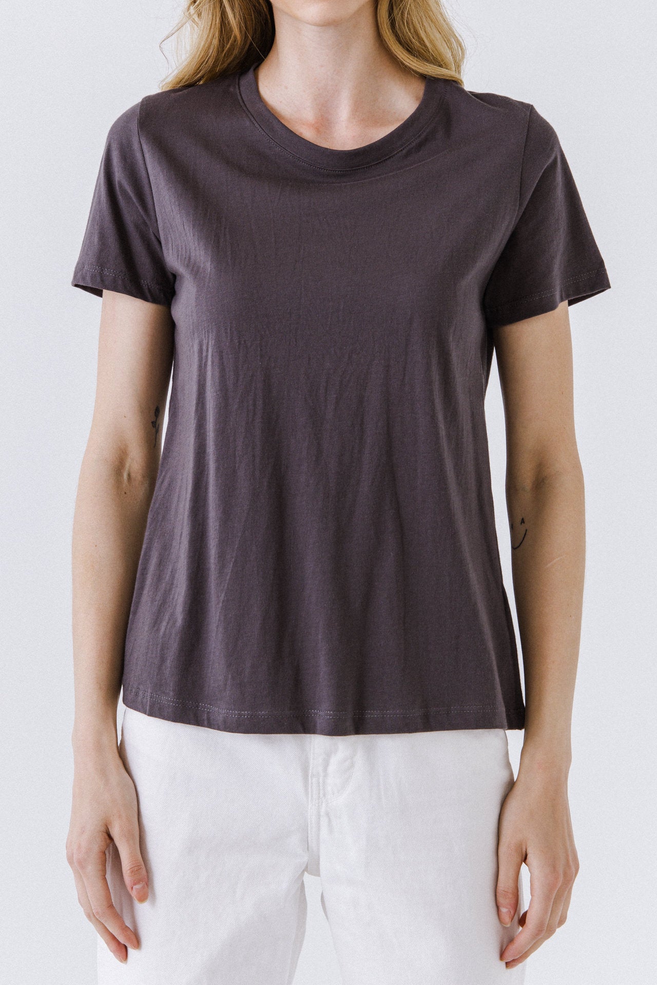 GREY LAB - Classic Round Neck Tee - TOPS available at Objectrare
