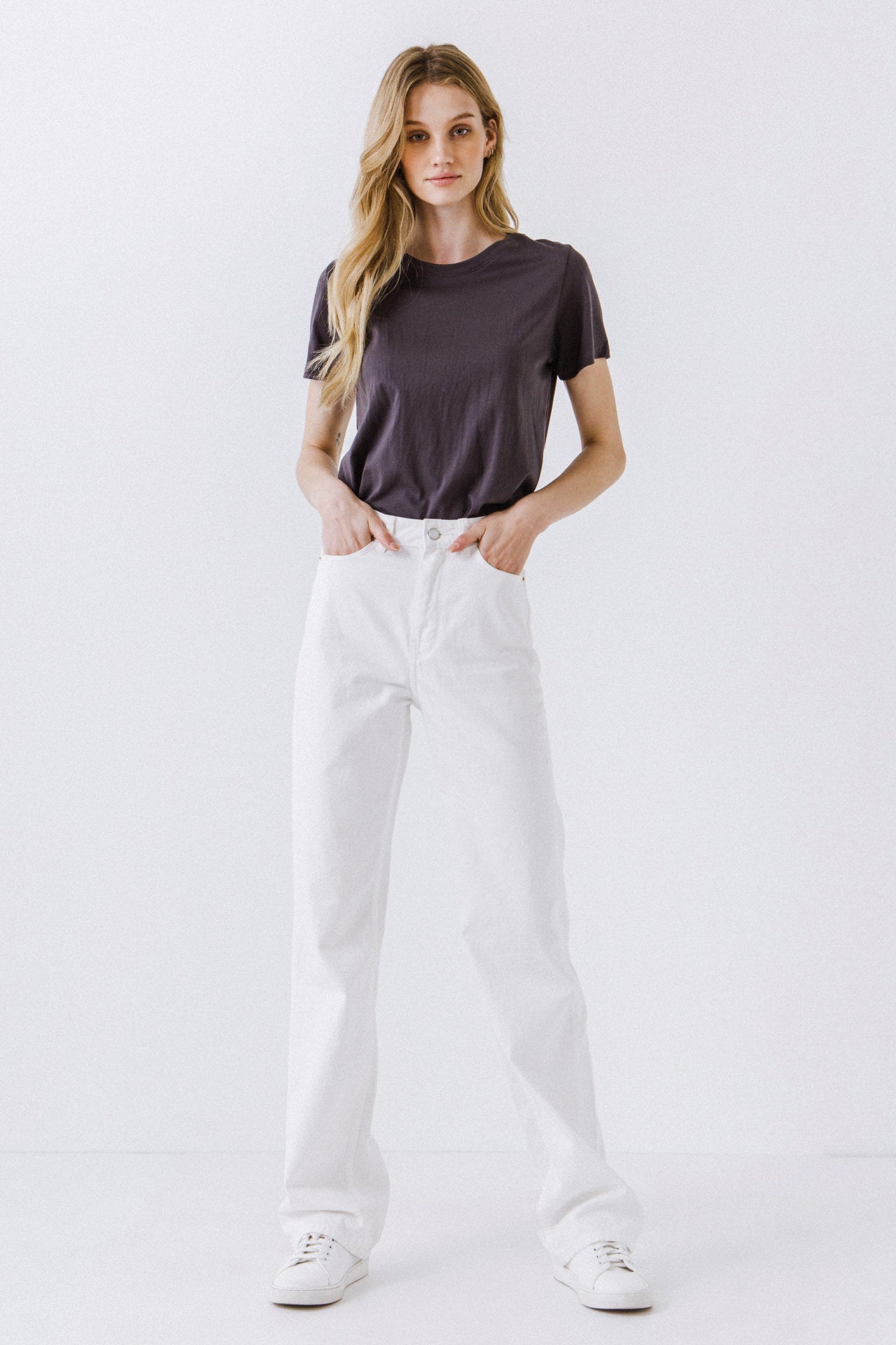GREY LAB - Classic Round Neck Tee - TOPS available at Objectrare
