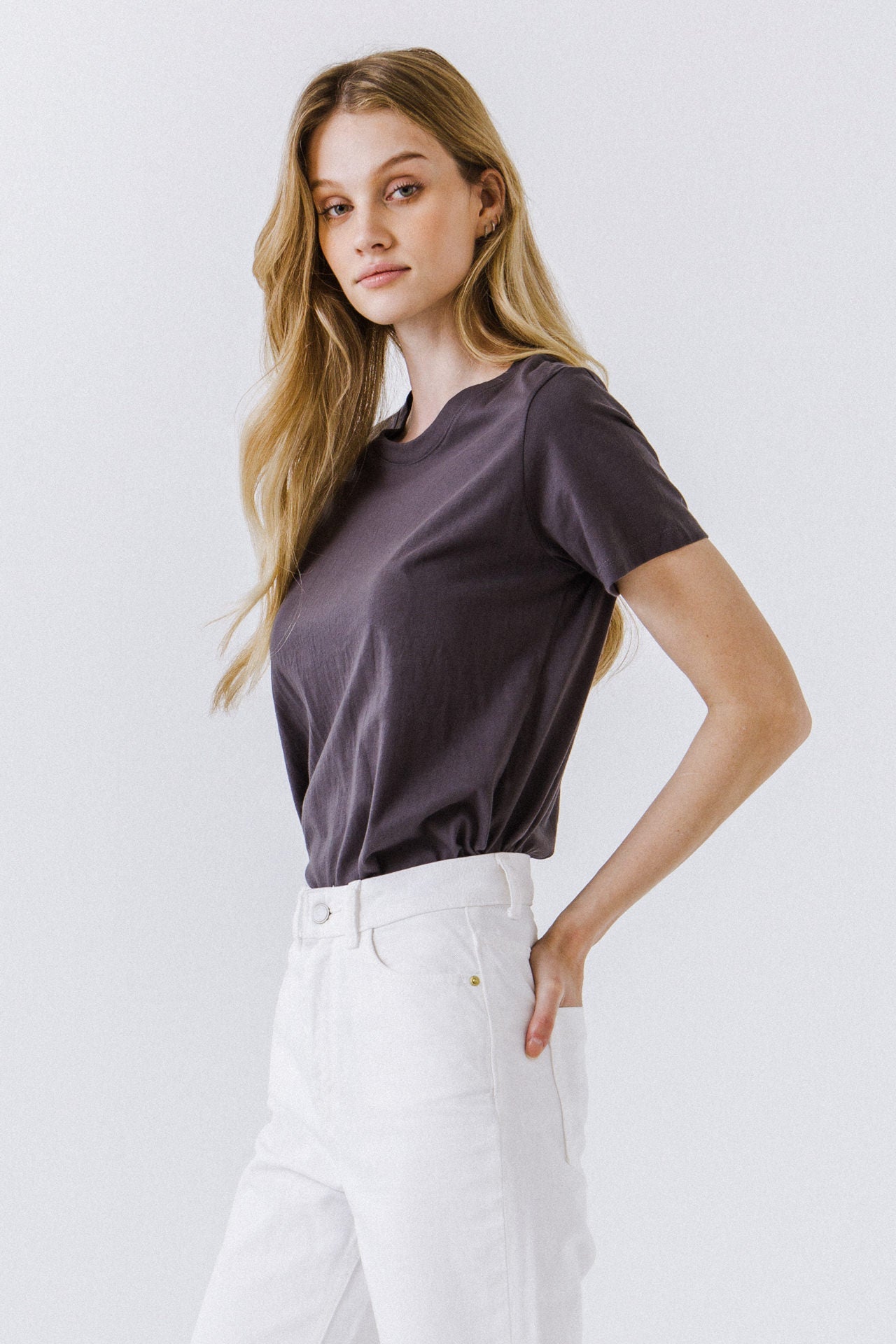 GREY LAB - Classic Round Neck Tee - TOPS available at Objectrare