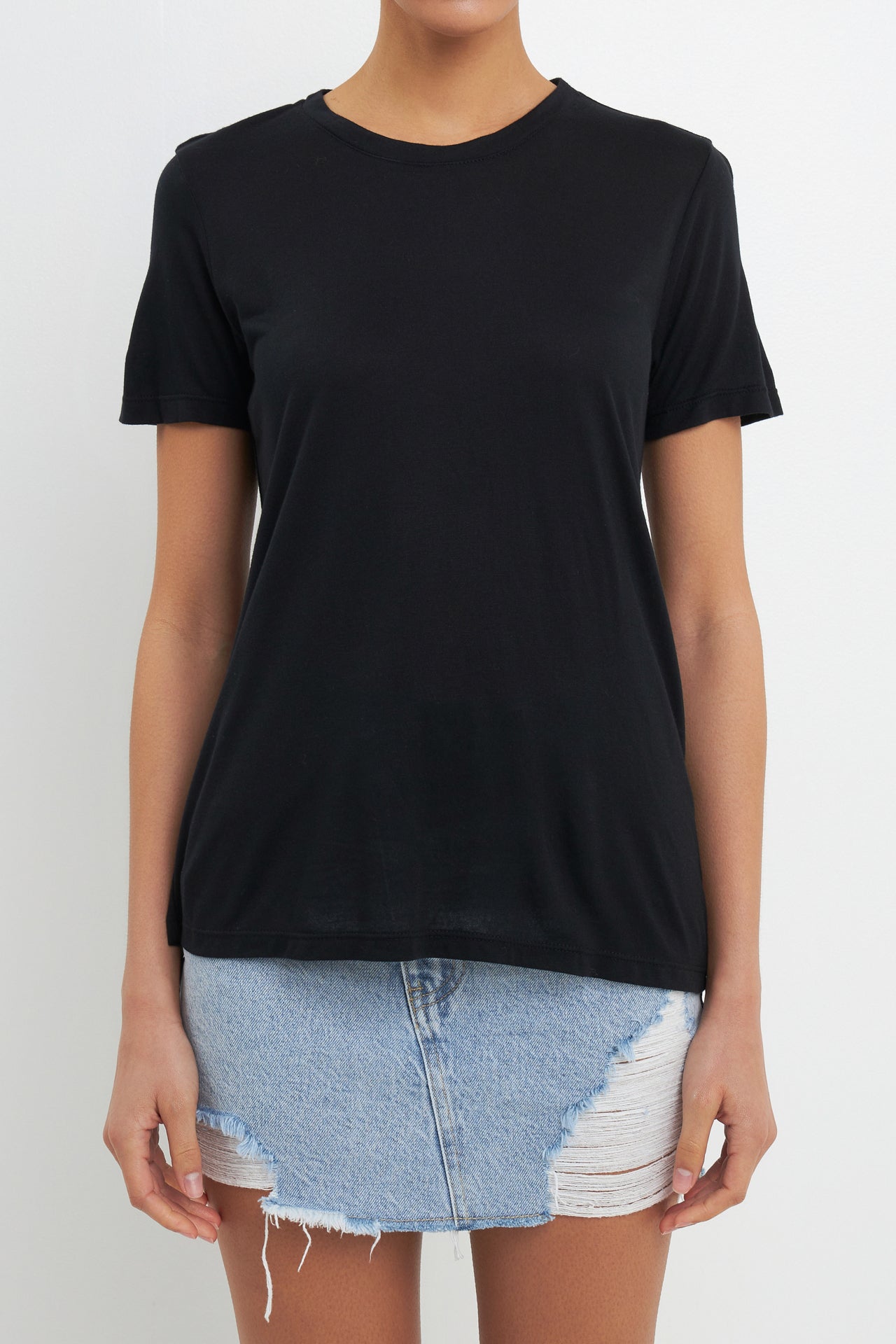 GREY LAB - Classic Round Neck Tee - TOPS available at Objectrare
