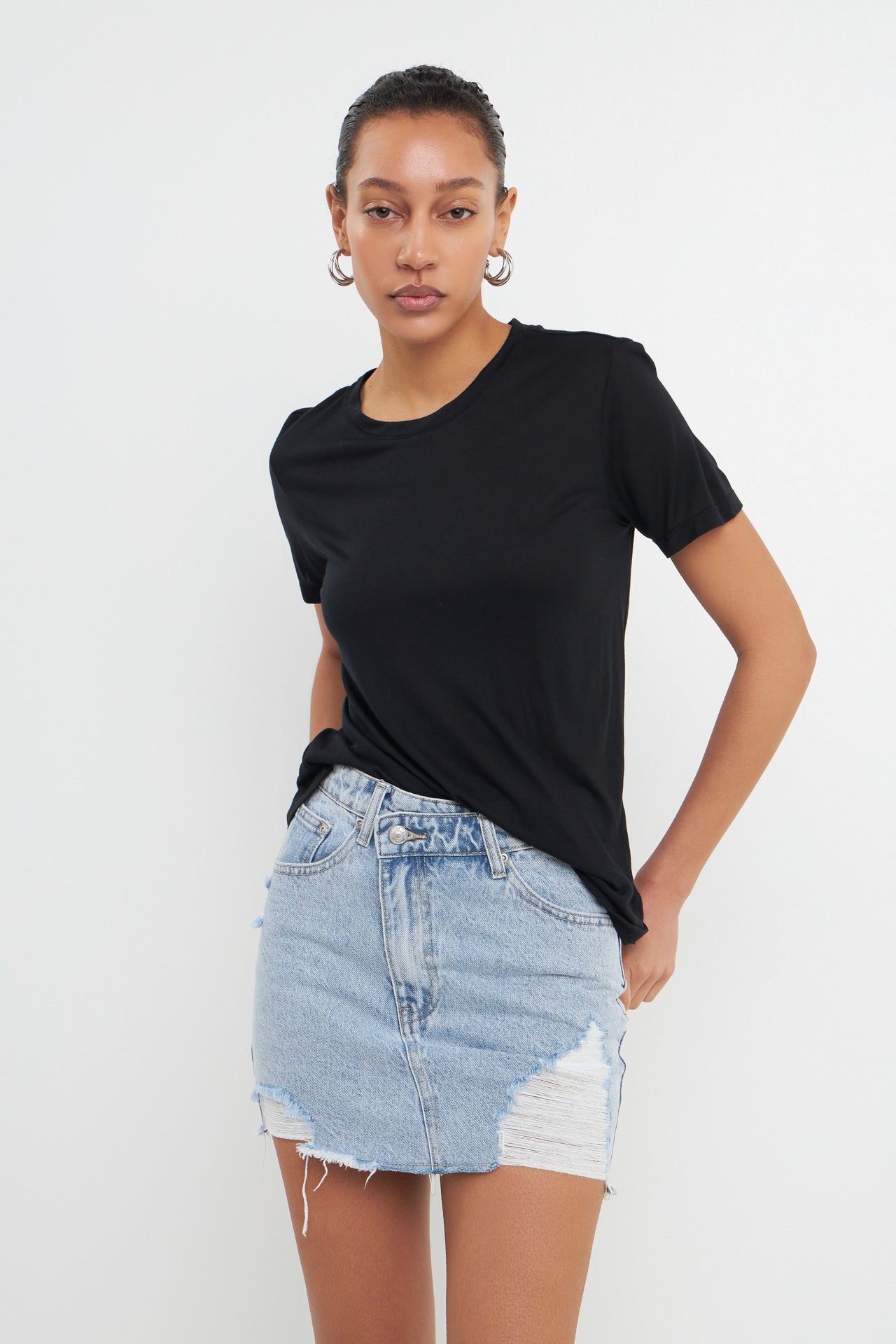 GREY LAB - Classic Round Neck Tee - TOPS available at Objectrare