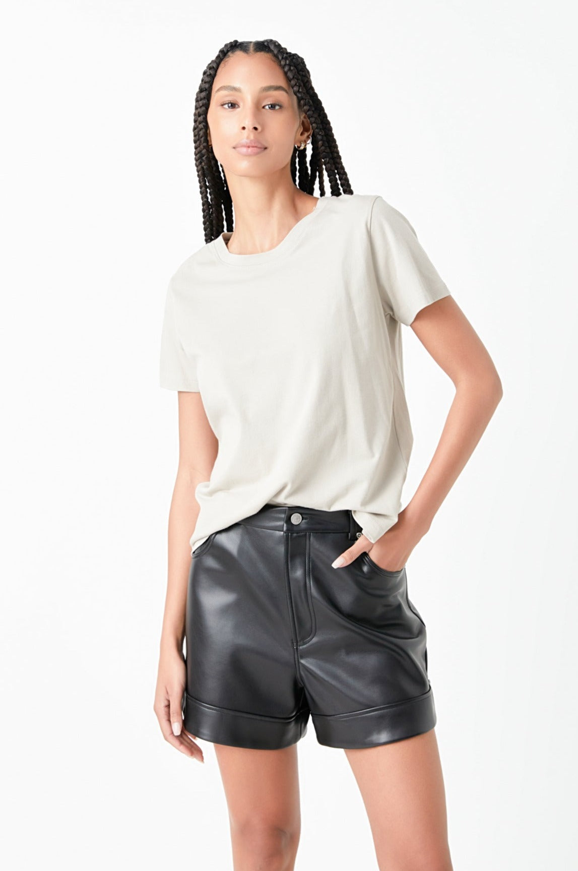 GREY LAB - Classic Round Neck Tee - TOPS available at Objectrare