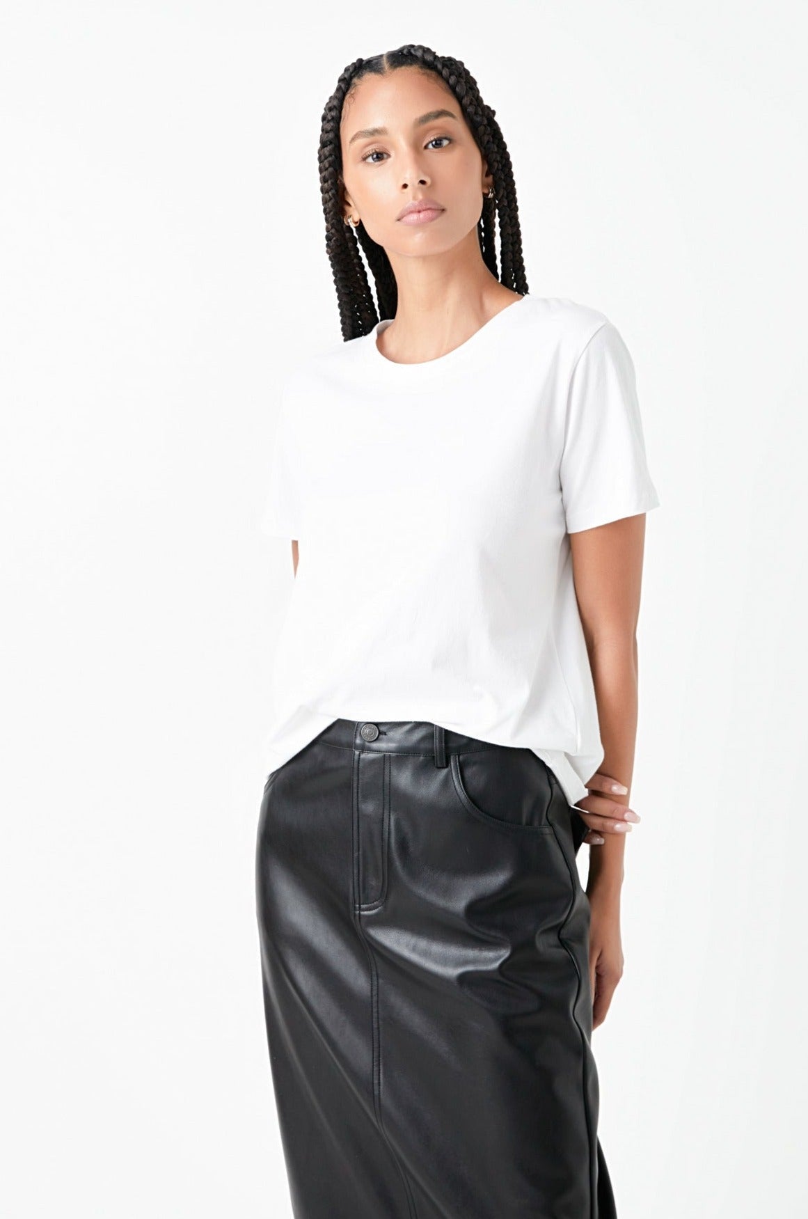 GREY LAB - Classic Round Neck Tee - TOPS available at Objectrare