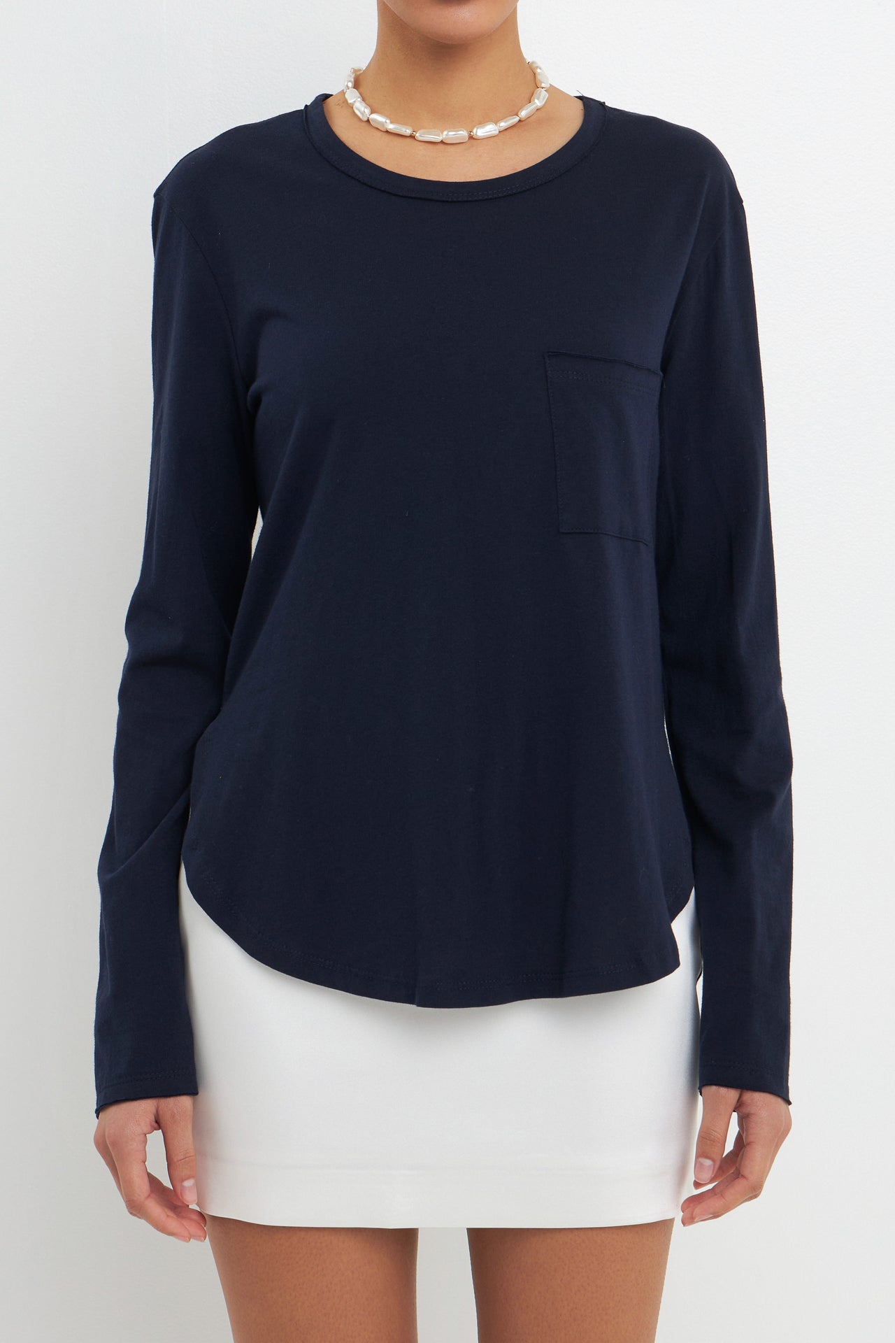 GREY LAB - Classic Round Neck Long Sleeve - T-SHIRTS available at Objectrare