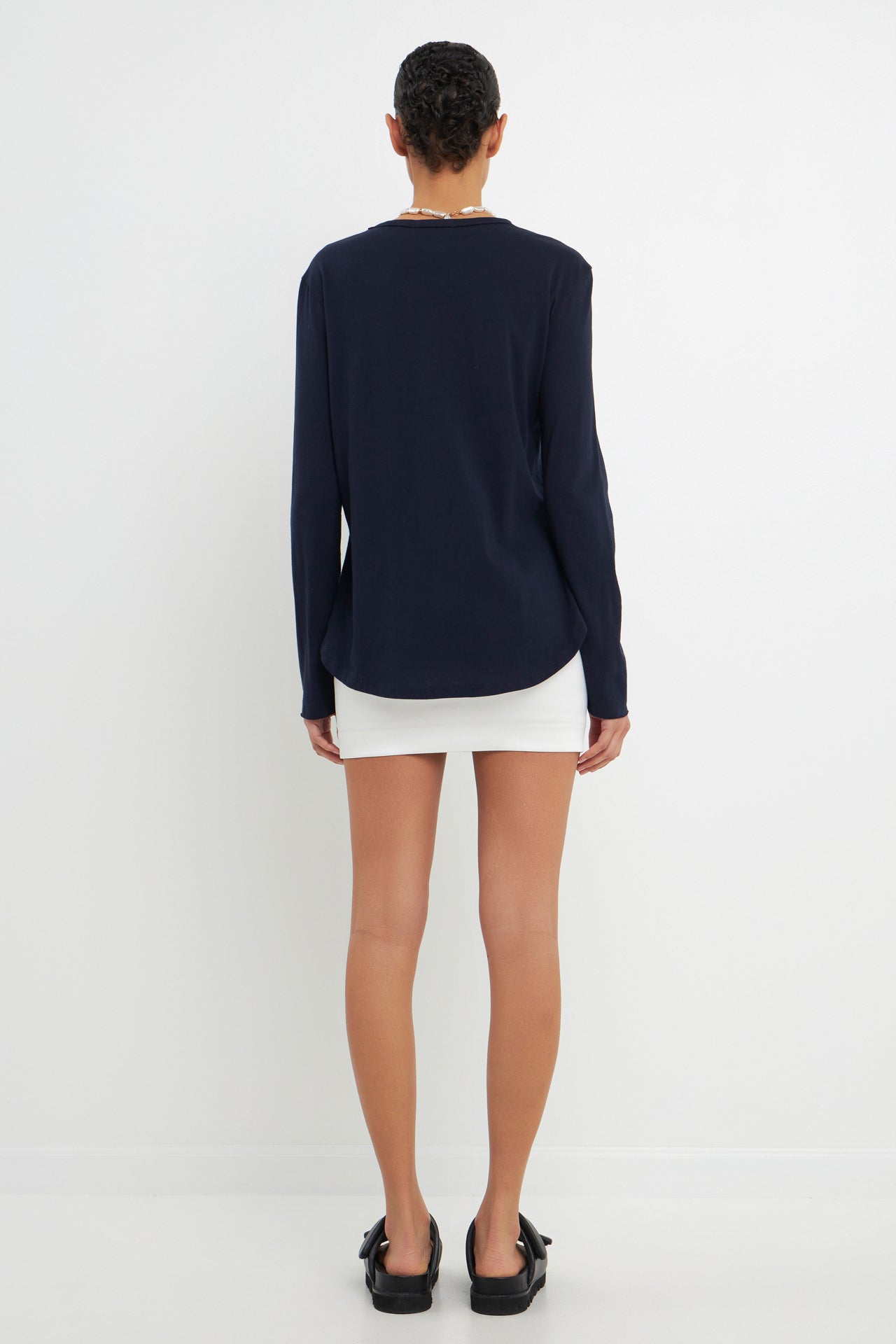 GREY LAB - Classic Round Neck Long Sleeve - T-SHIRTS available at Objectrare