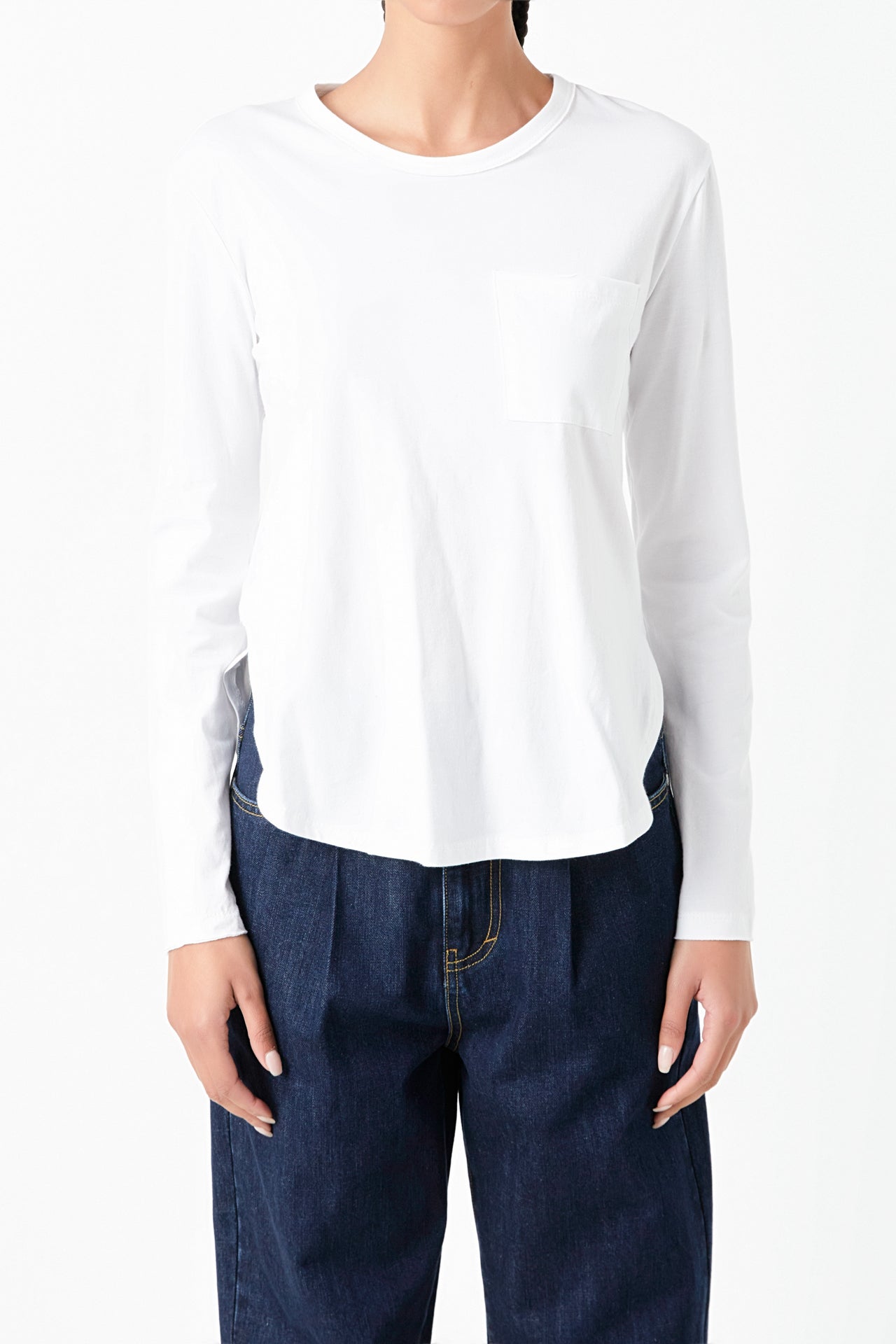 GREY LAB - Classic Round Neck Long Sleeve - T-SHIRTS available at Objectrare