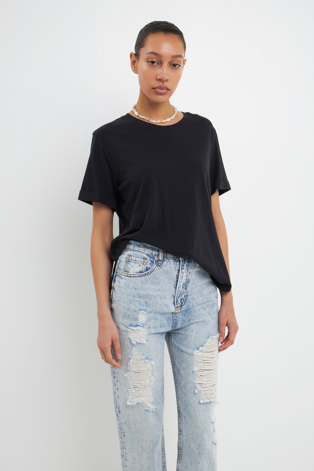 GREY LAB - Classic Boyfriend Tee - TOPS available at Objectrare