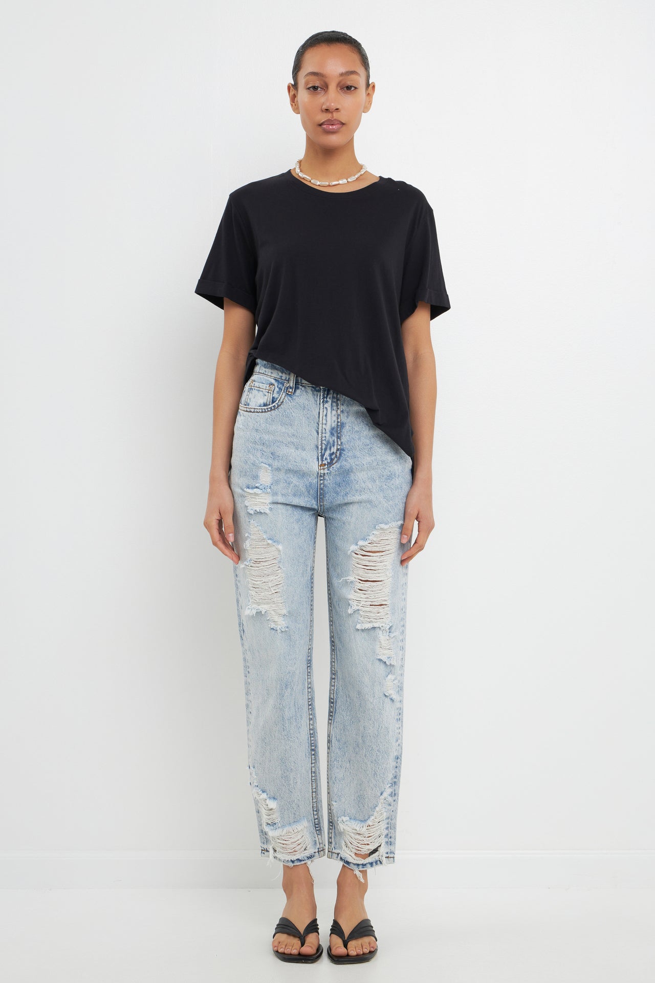 GREY LAB - Classic Boyfriend Tee - TOPS available at Objectrare