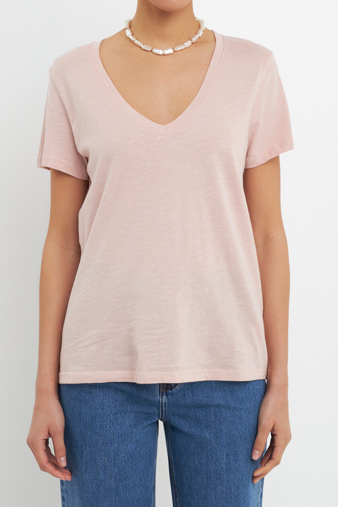 GREY LAB - Classic V-Neck T-Shirt - TOPS available at Objectrare
