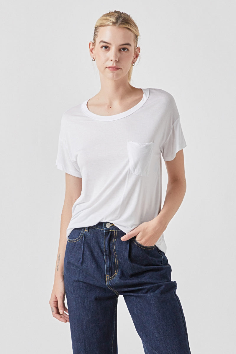 GREY LAB - Modal Pocket T-Shirt - T-SHIRTS available at Objectrare