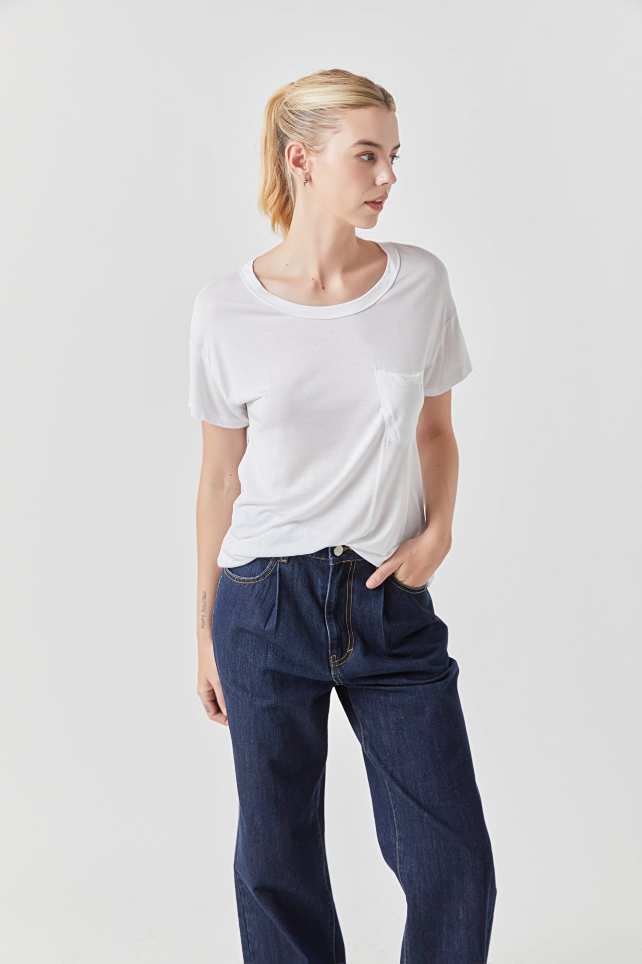 GREY LAB - Modal Pocket T-Shirt - T-SHIRTS available at Objectrare