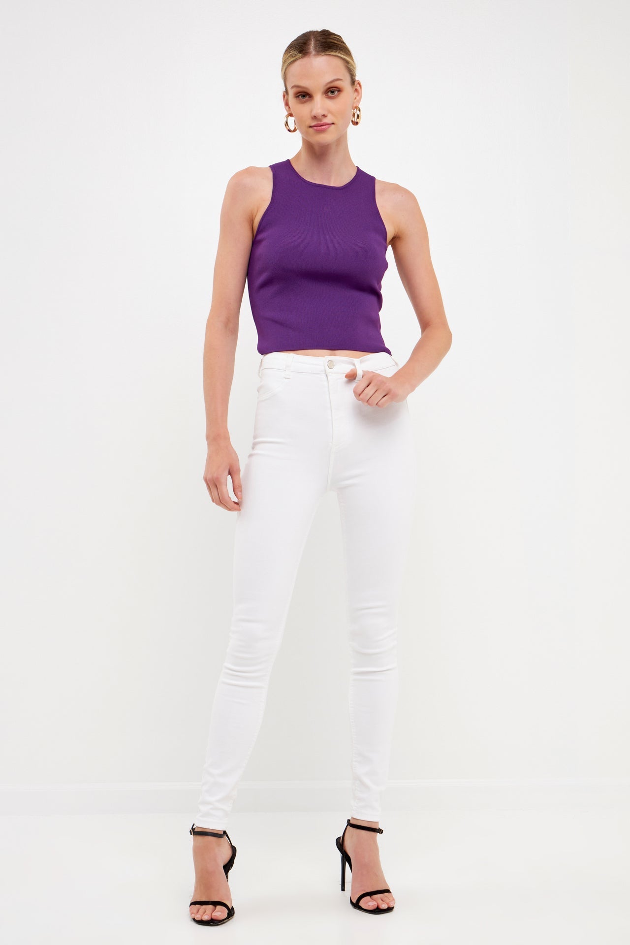ENDLESS ROSE - Racerback Knit Tank - TOPS available at Objectrare