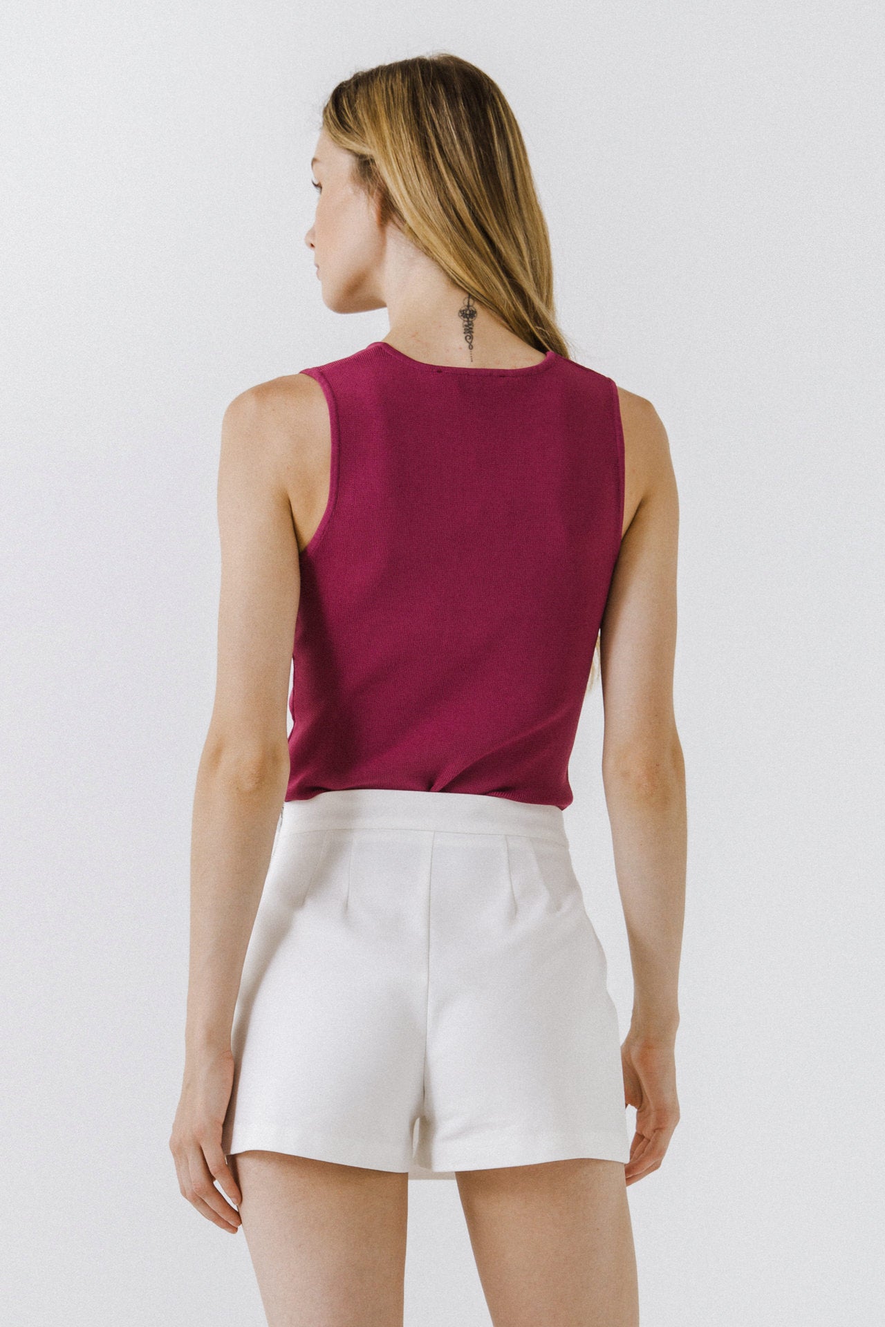 ENDLESS ROSE - Sleeveless V-neck Top - CAMI TOPS & TANK available at Objectrare