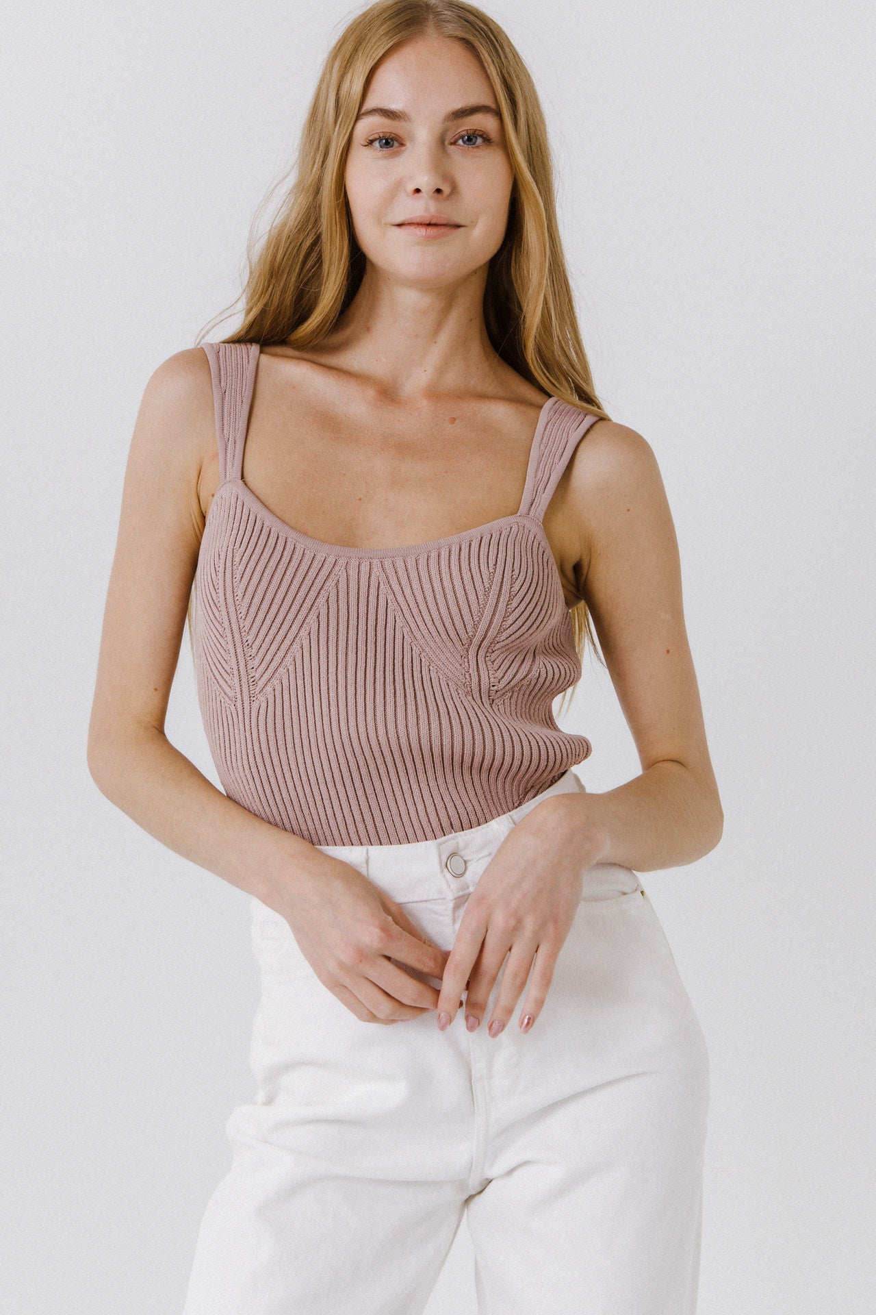 ENDLESS ROSE - Corset Style Knitted Top - TOPS available at Objectrare