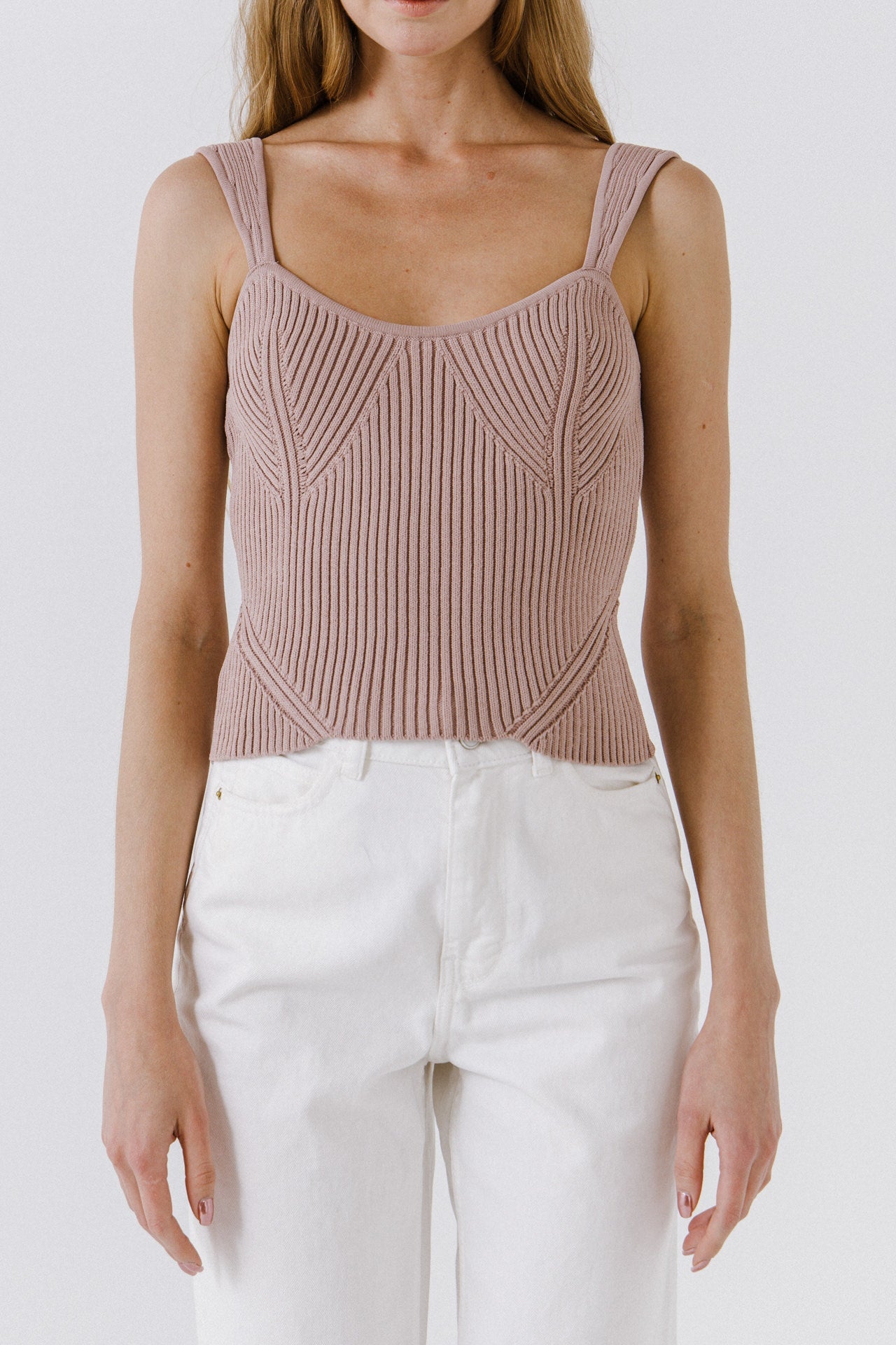 ENDLESS ROSE - Corset Style Knitted Top - TOPS available at Objectrare