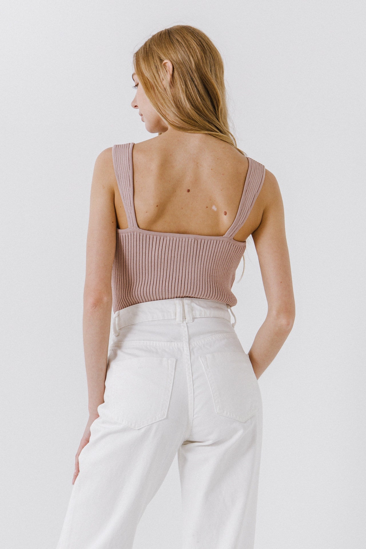 ENDLESS ROSE - Corset Style Knitted Top - TOPS available at Objectrare