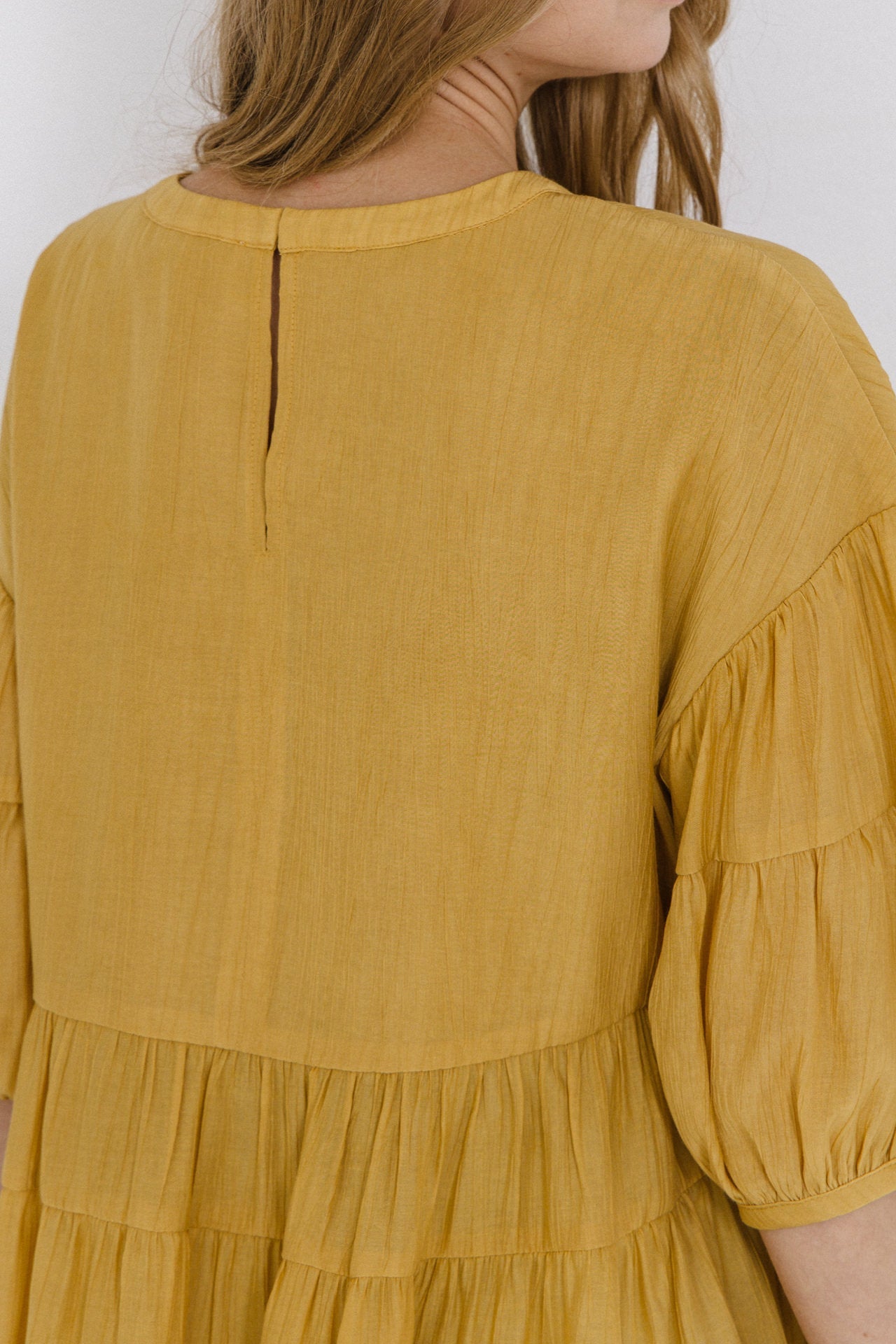 FREE THE ROSES - Round Neck Tiered Flowy Blouse - TOPS available at Objectrare