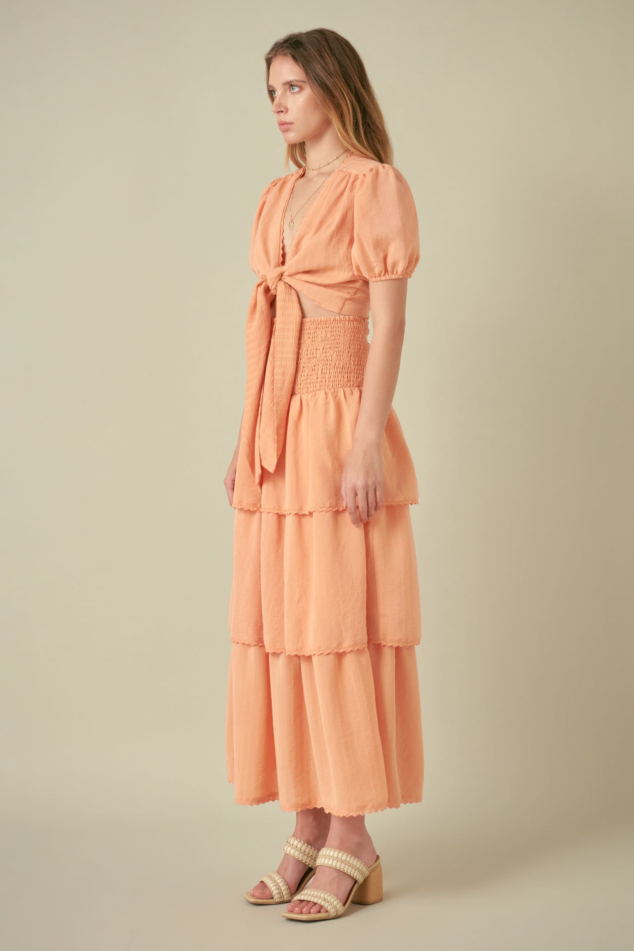FREE THE ROSES - Smocked Ruffle Tiered Skirt - SKIRTS available at Objectrare
