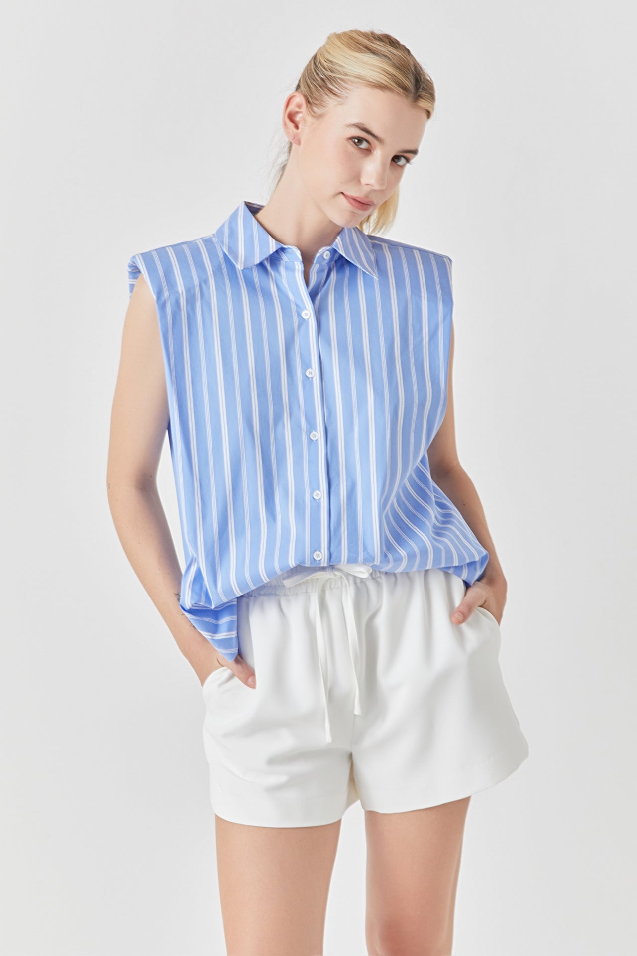 GREY LAB - Elastic Waist Shorts - SHORTS available at Objectrare