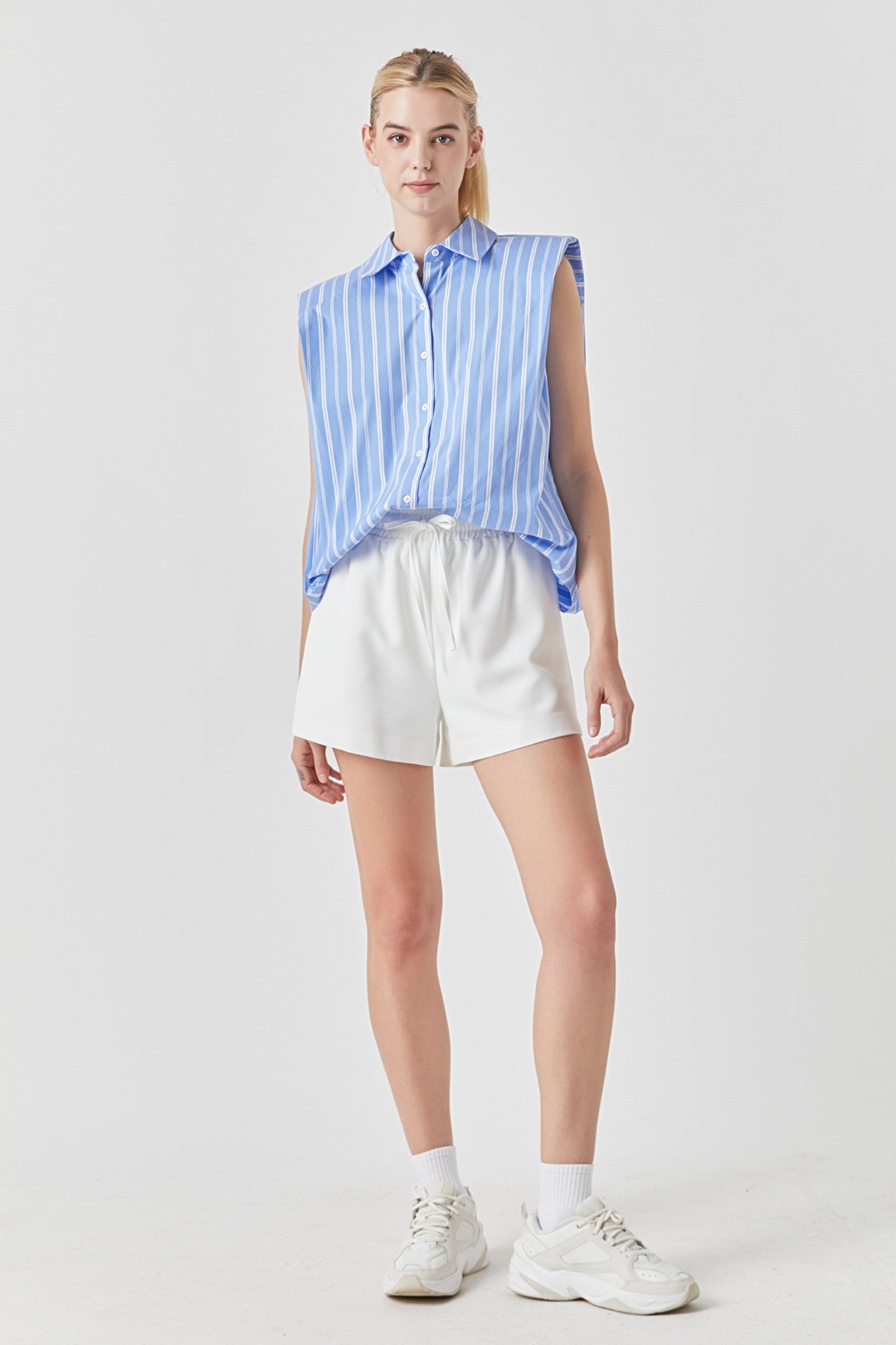 GREY LAB - Elastic Waist Shorts - SHORTS available at Objectrare