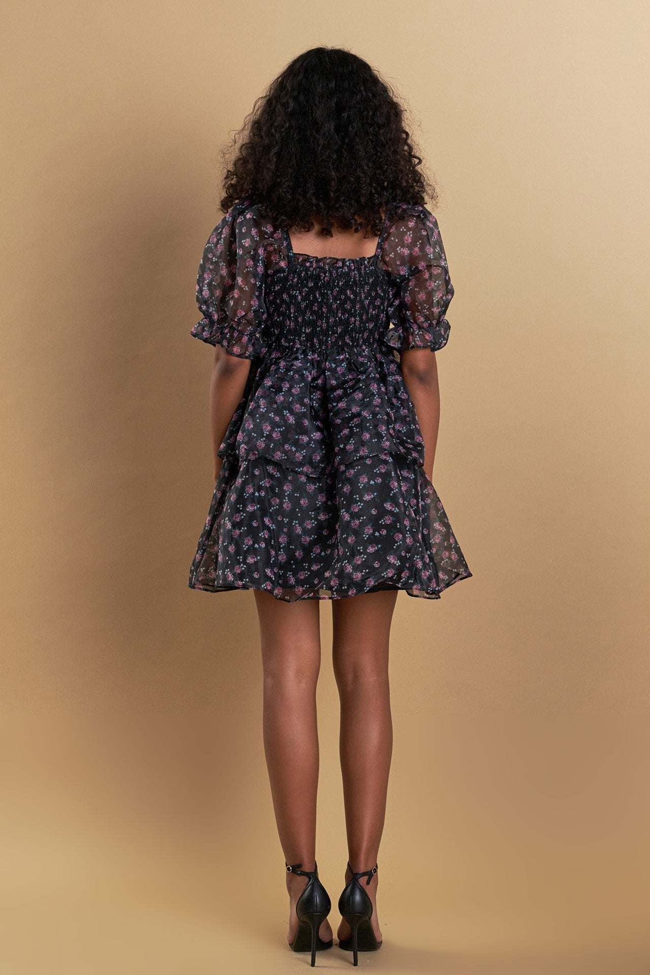 ENDLESS ROSE - Floral Organza Double Ruffled Baby Doll - DRESSES available at Objectrare