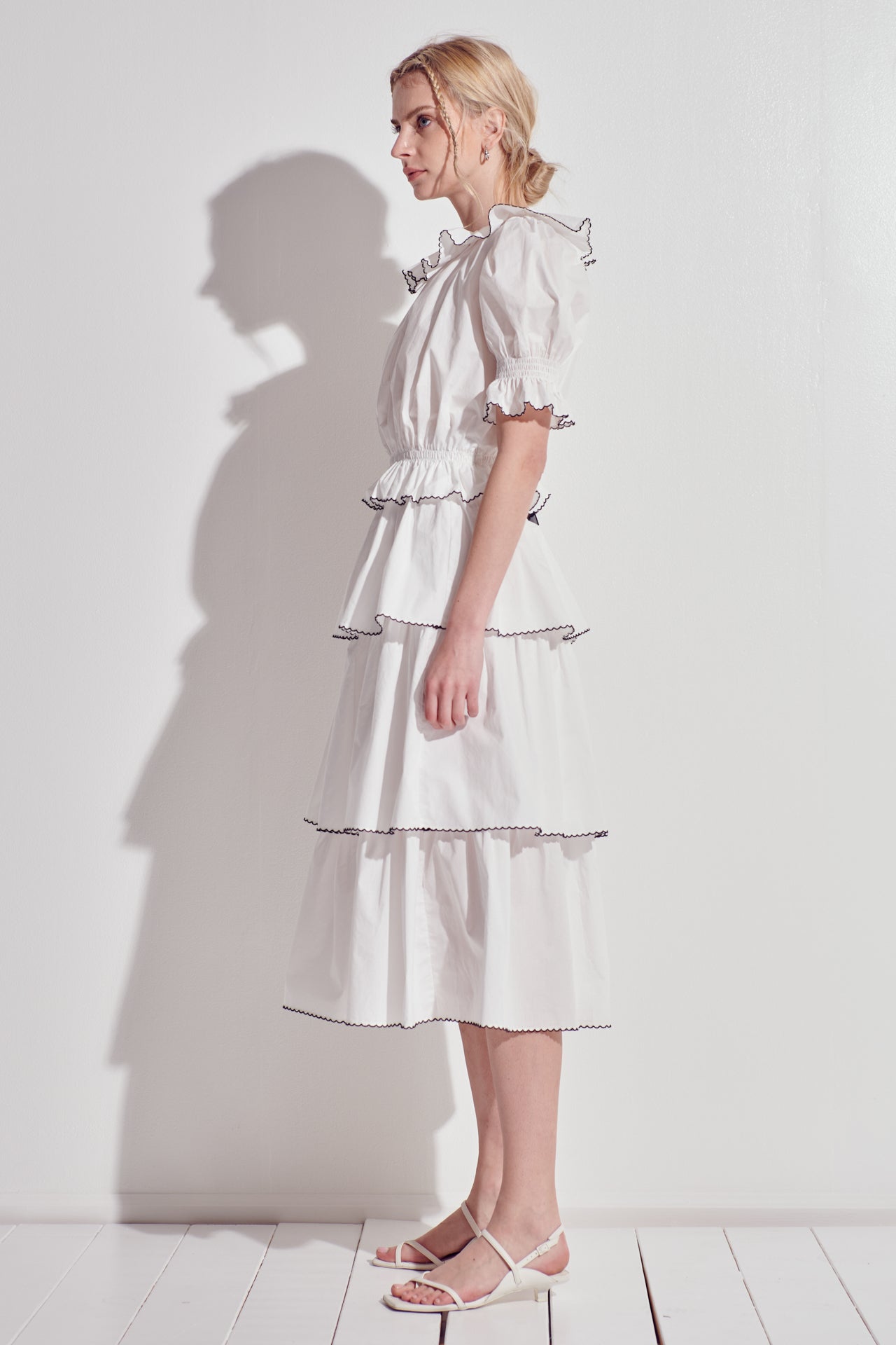 ENGLISH FACTORY - Tiered Midi Skirt - SKIRTS available at Objectrare