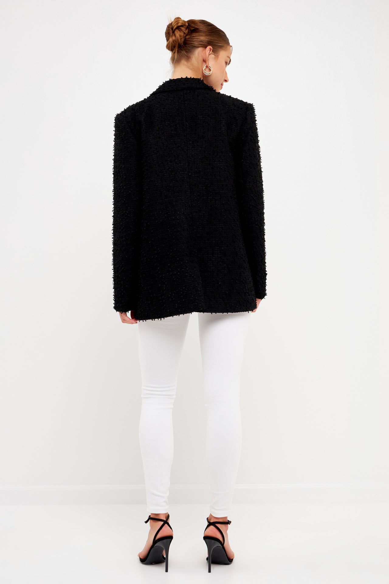 ENDLESS ROSE - Tweed Boyfriend Blazer - BLAZERS available at Objectrare