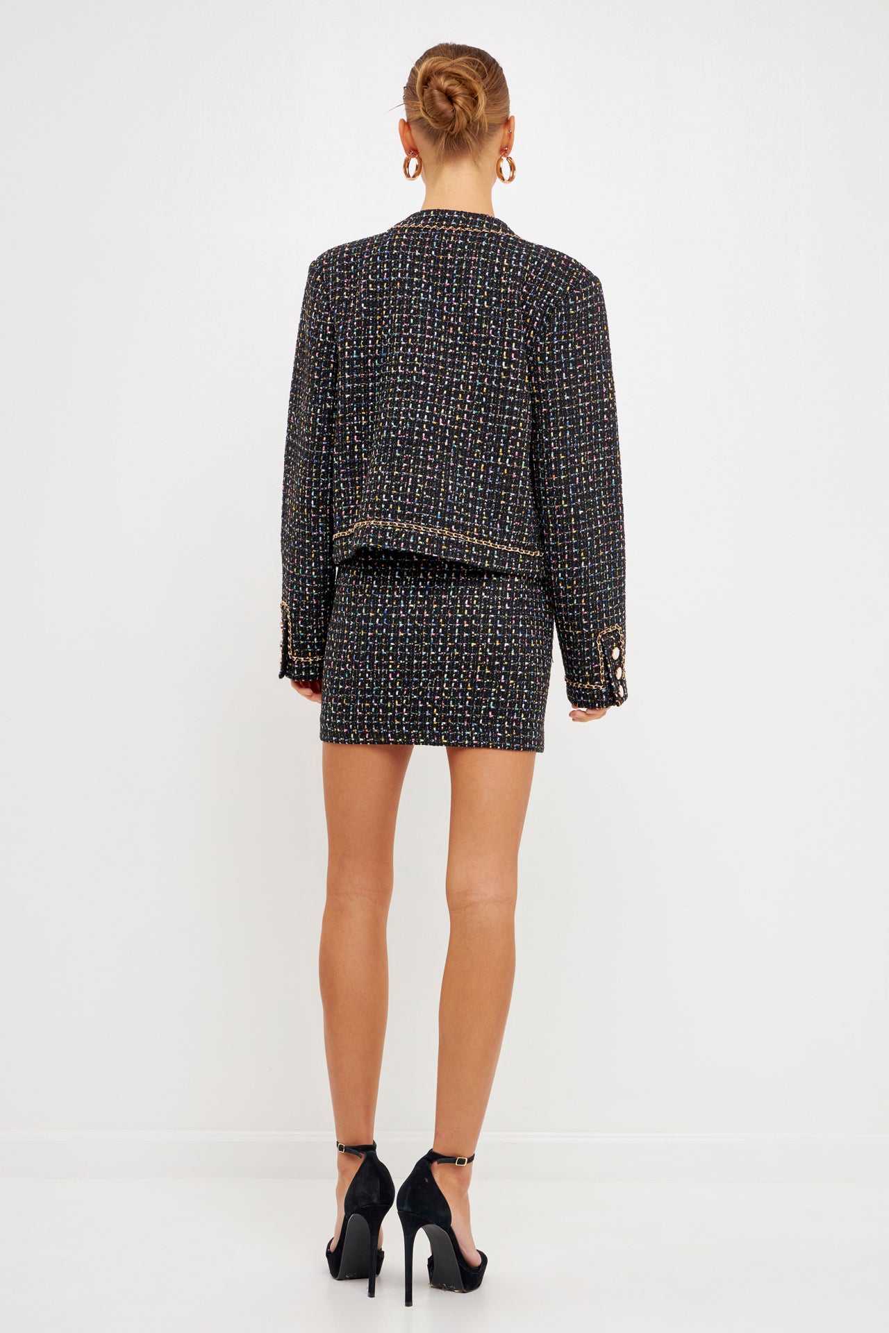 ENDLESS ROSE - Multi Color Tweed Blazer - JACKETS available at Objectrare