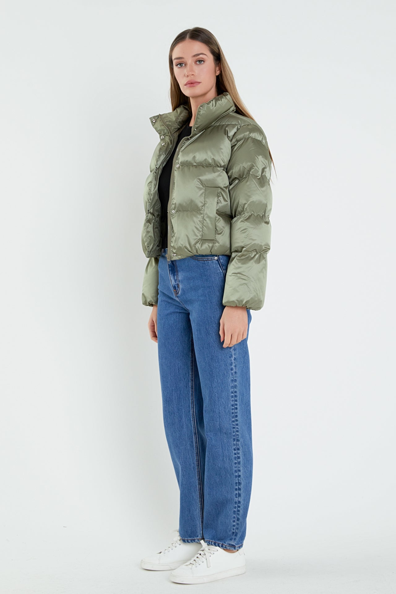 ENGLISH FACTORY - Puffer Cropped Jacket - JACKETS available at Objectrare